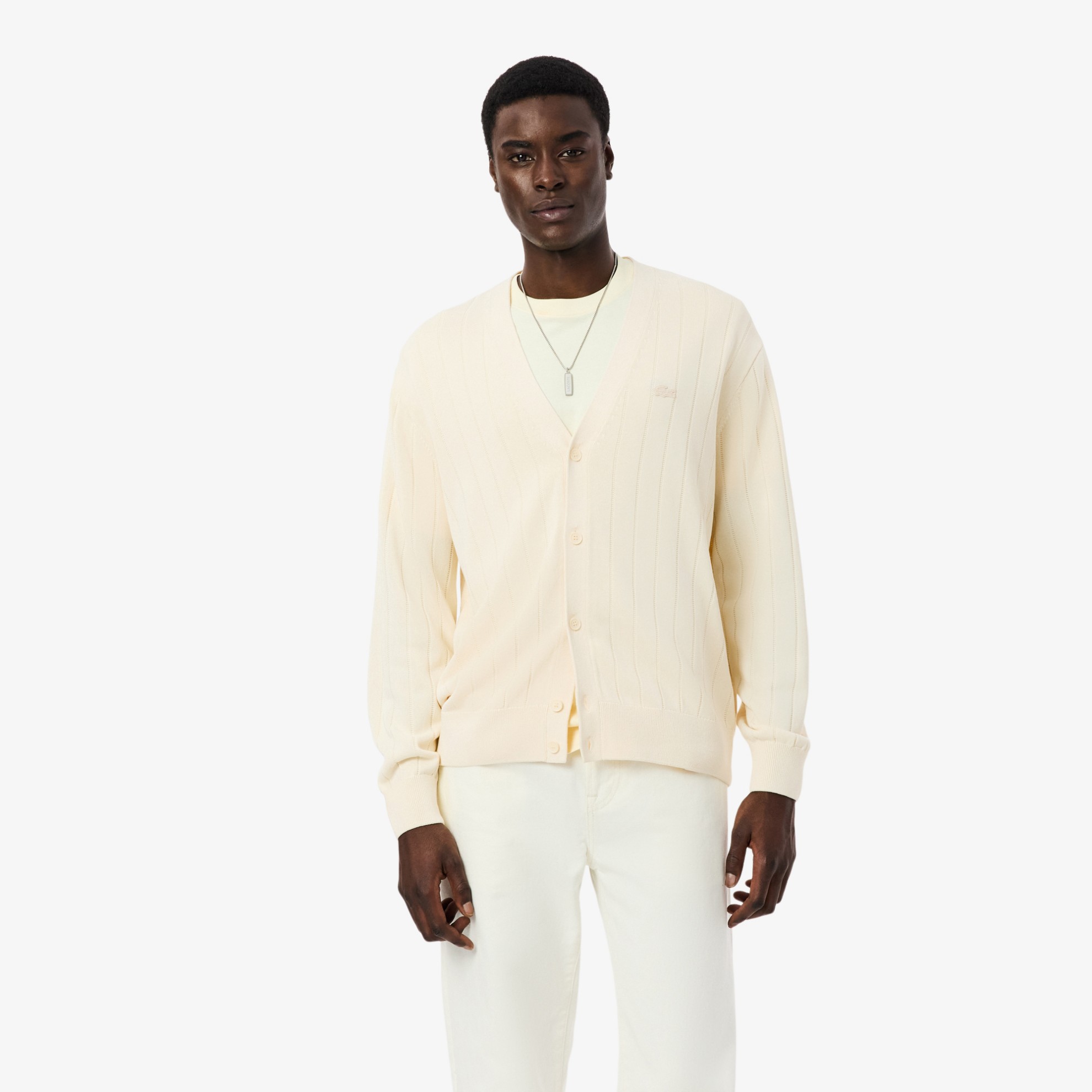 Εικόνα της Rib Knit Βαμβακερό Blend Cardigan