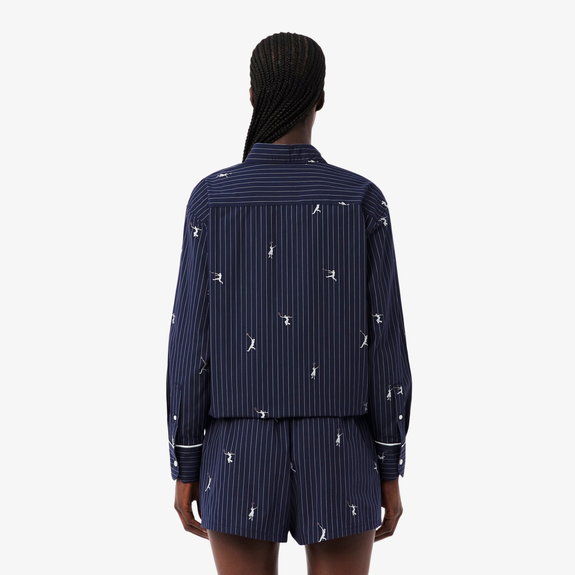 Εικόνα της Γυναικείο Jacquard Motifs Oversized Πουκάμισο 