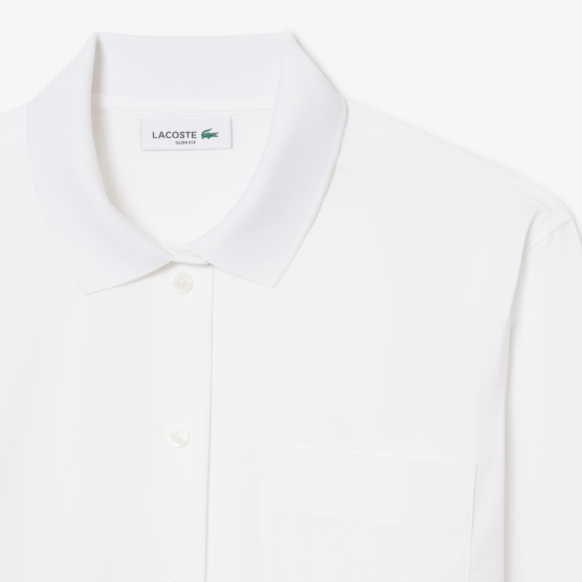 Εικόνα της Γυναικείο Ribbed Collar Stretch Poplin Πουκάμισο Slim Fit 