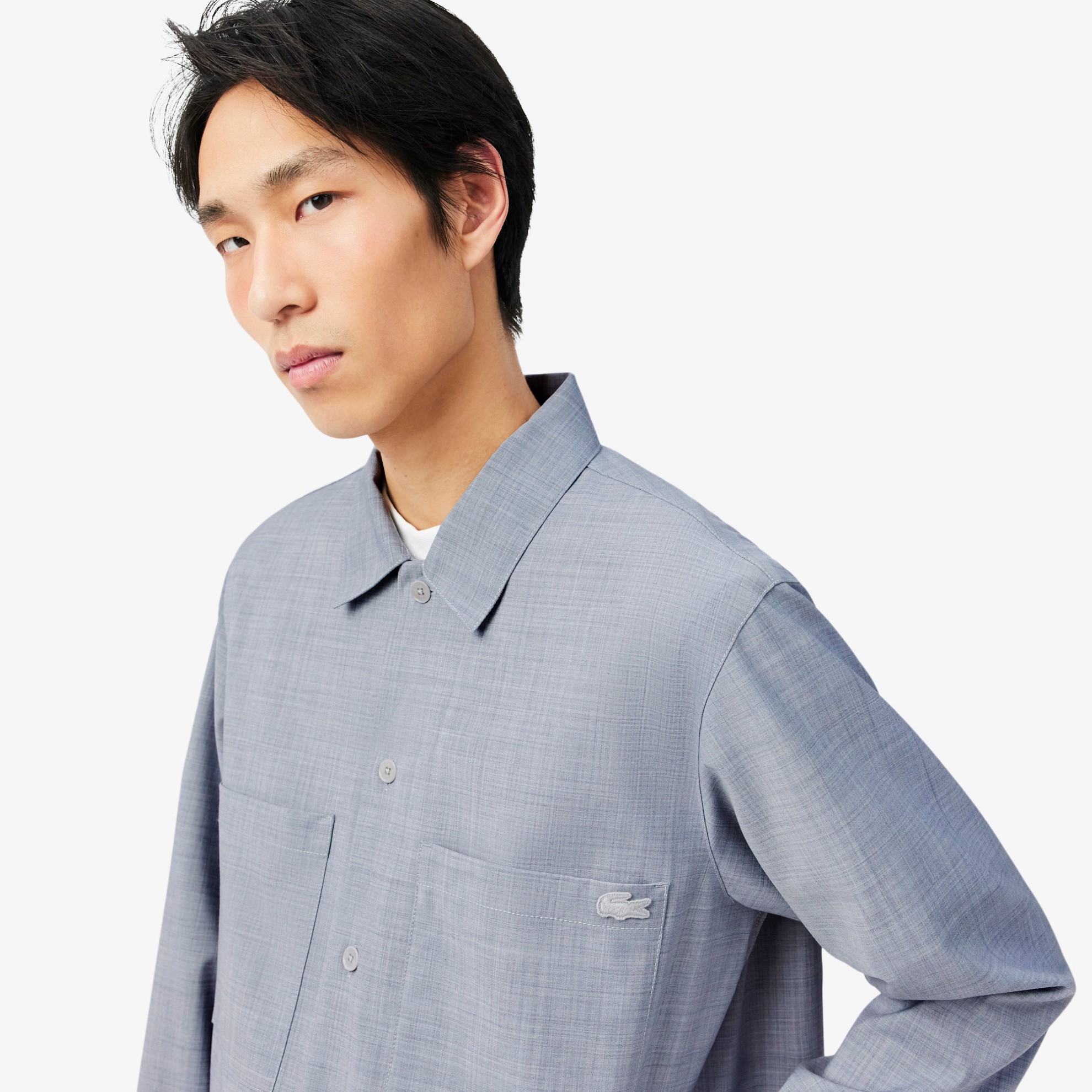 Εικόνα της Ανδρικό Oversized Wool Blend Overshirt
