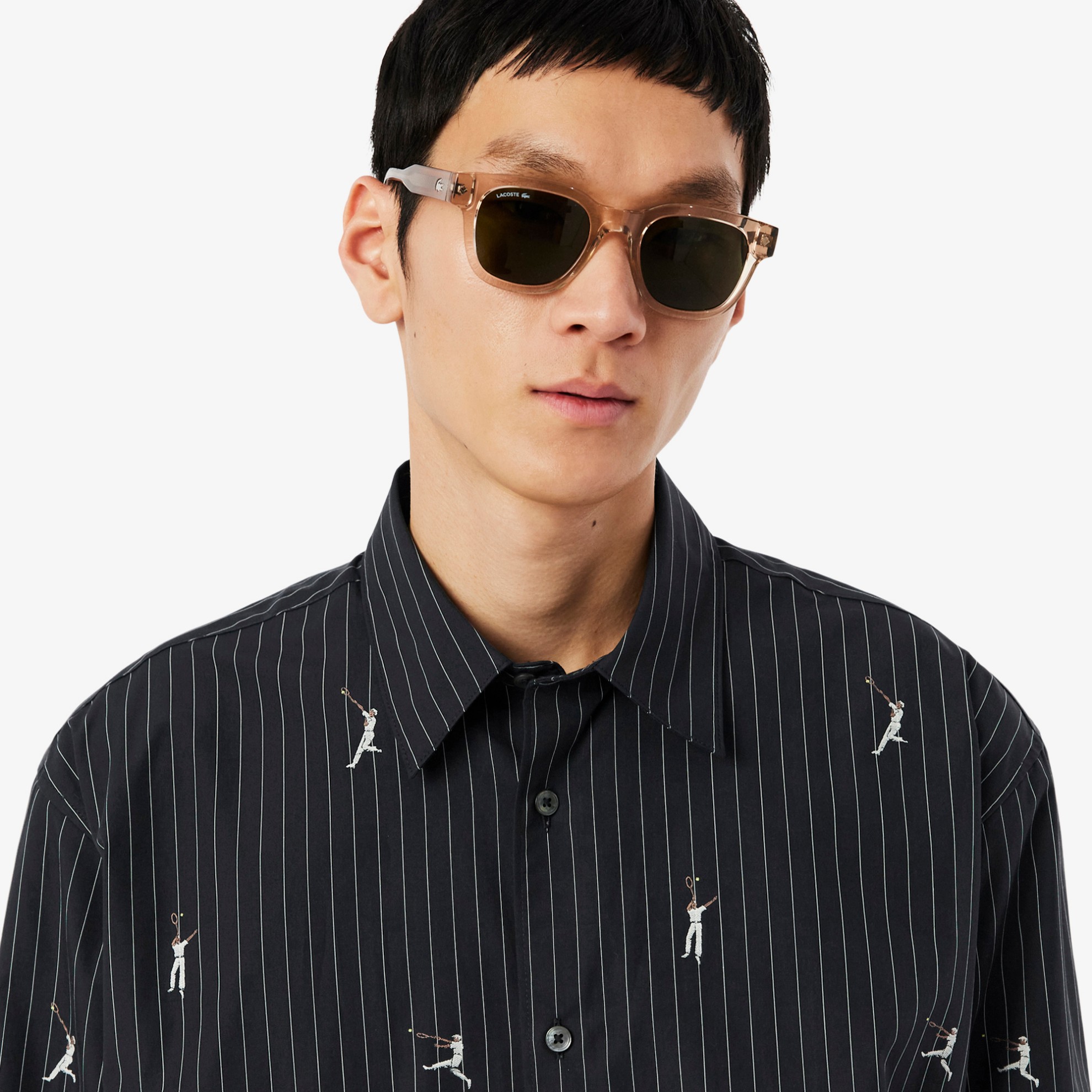 Εικόνα της Ανδρικό Embroidered Βαμβακερό Πουκάμισο Relaxed Fit 