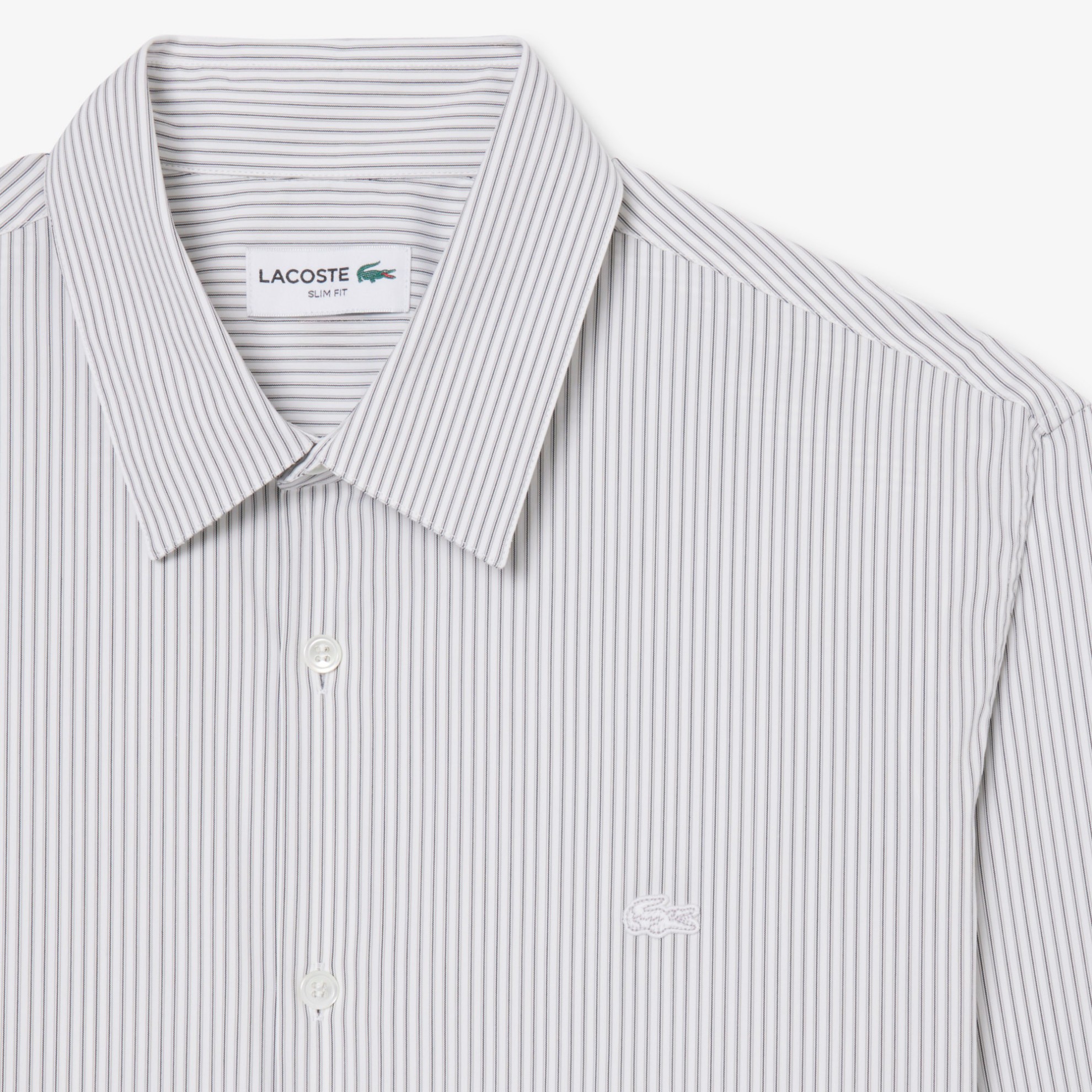 Εικόνα της Ανδρικό Stretch Poplin Ριγέ Πουκάμισο Slim Fit 