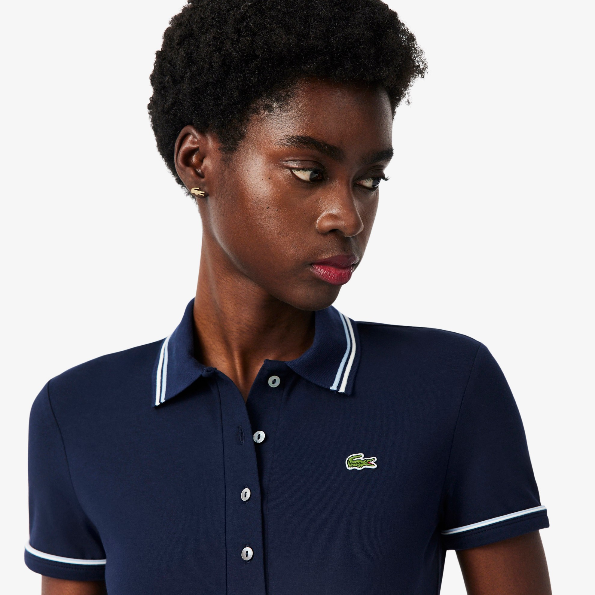 Εικόνα της Γυναικεία L.12.D Slim Fit Trim Detail Polo Μπλούζα 