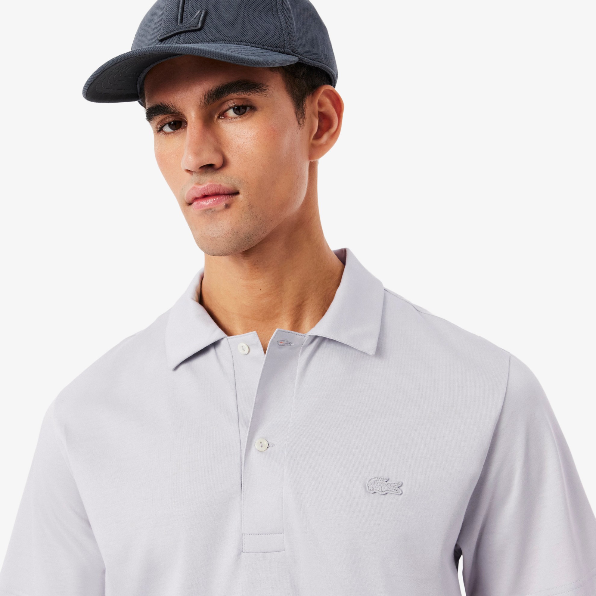 Εικόνα της Paris Open Neck Embroidered Polo Μπλούζα Classic Fit 