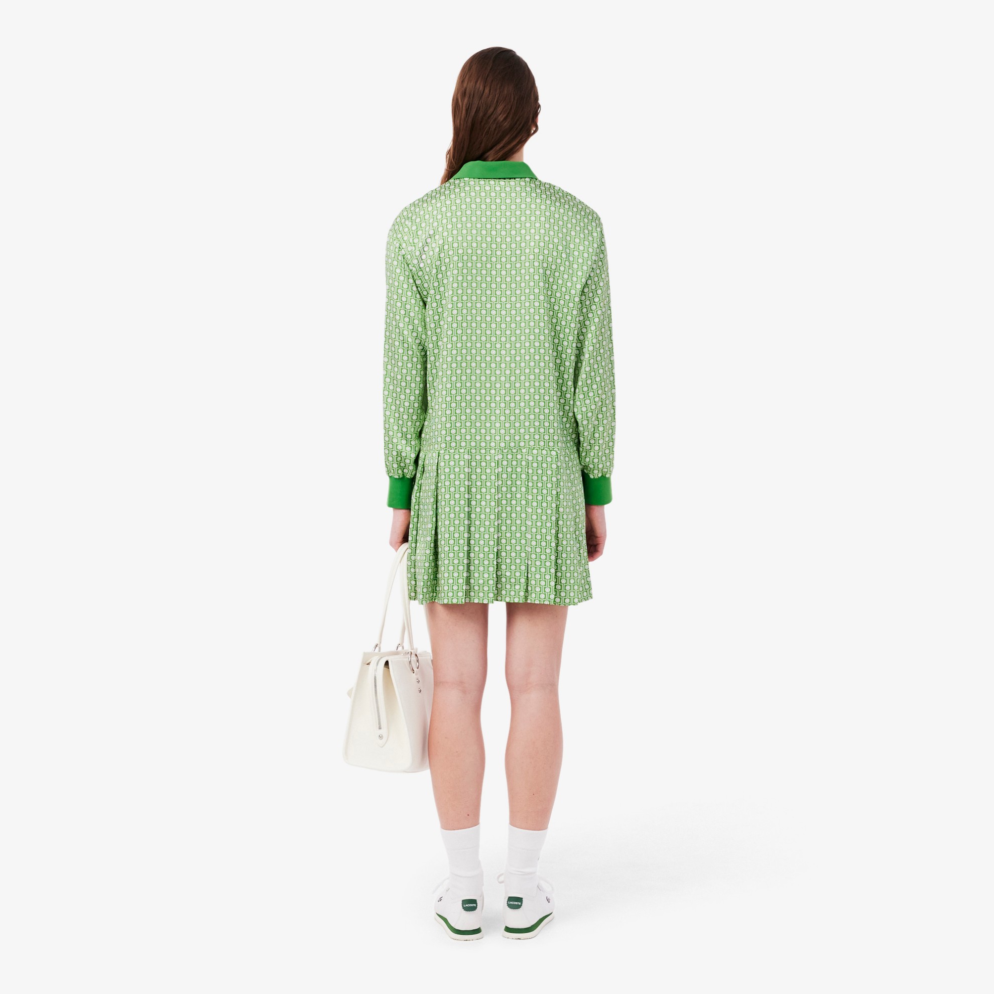 Εικόνα της Γυναικείο Πλισέ Satin Polo Φόρεμα 