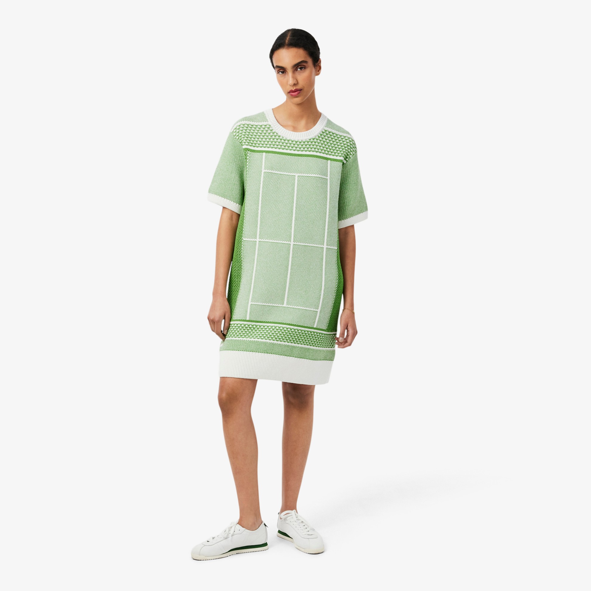 Εικόνα της Γυναικείο Tennis Court Jacquard Sweater Φόρεμα 