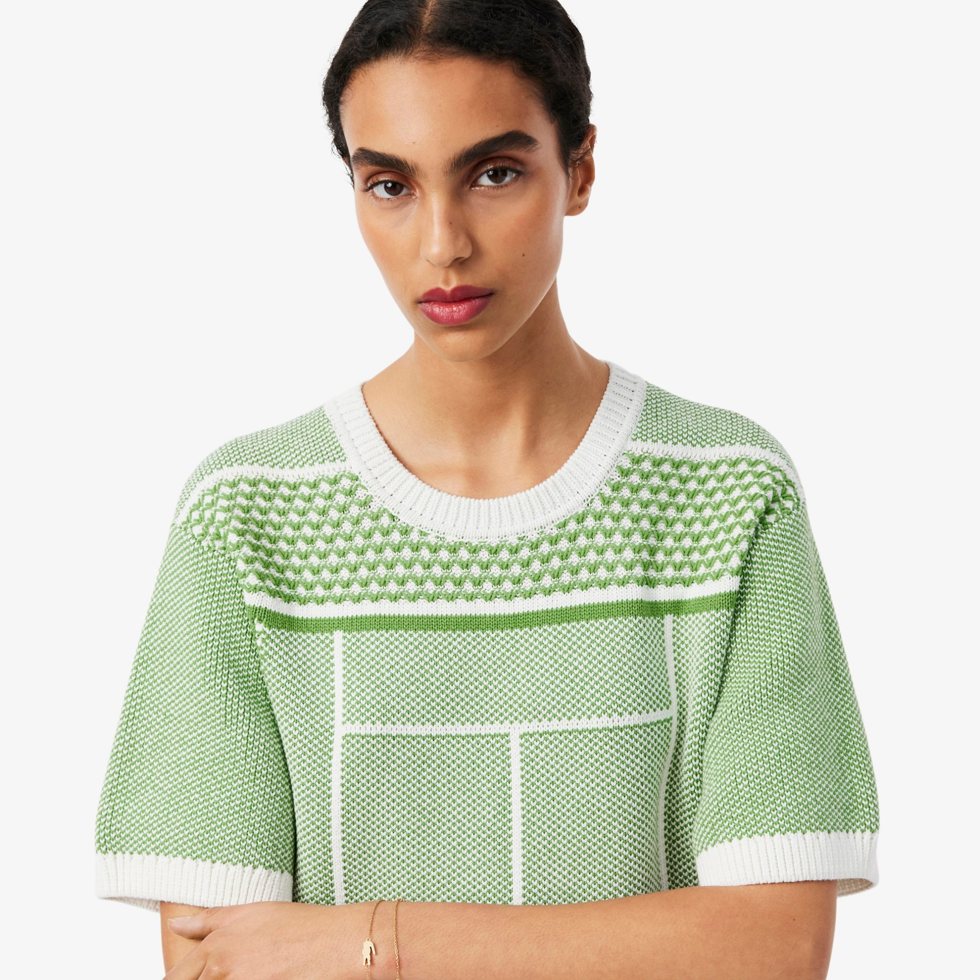 Εικόνα της Γυναικείο Tennis Court Jacquard Sweater Φόρεμα 