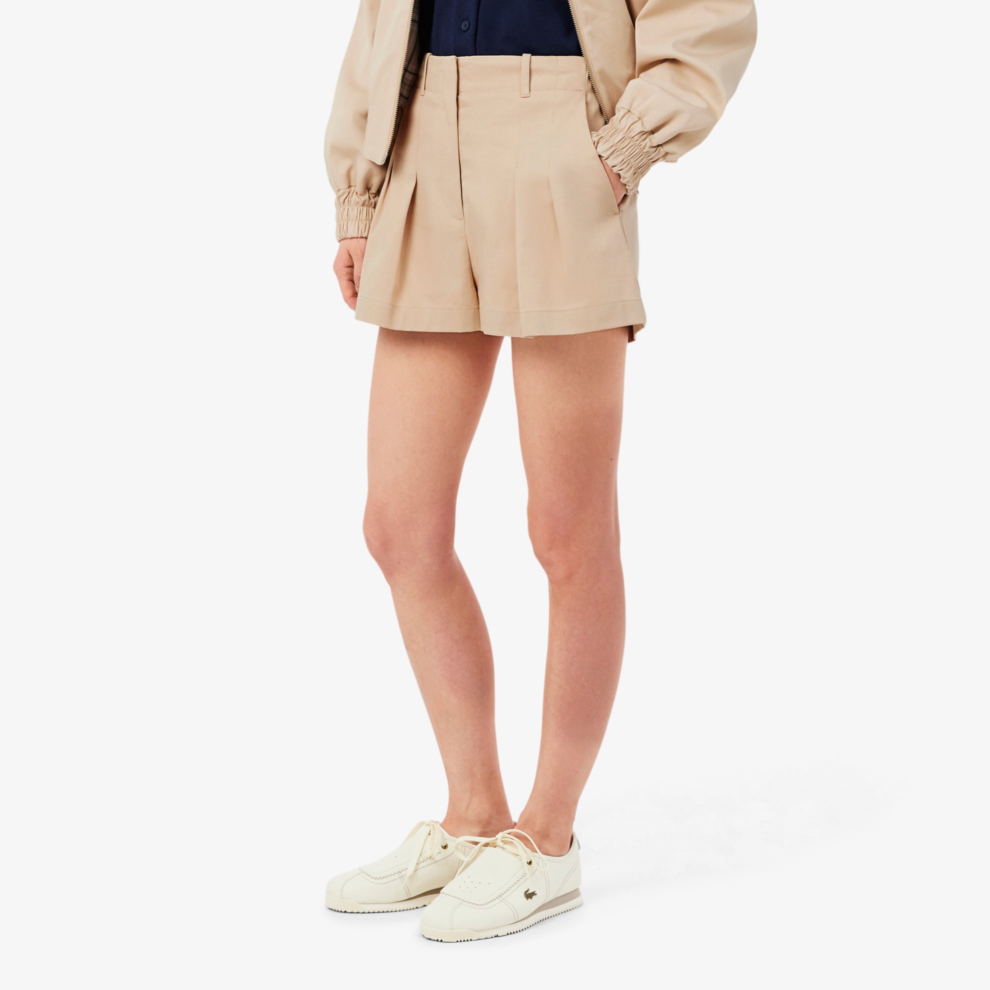 Εικόνα της Γυναικείο Pleated Gabardine Σορτς