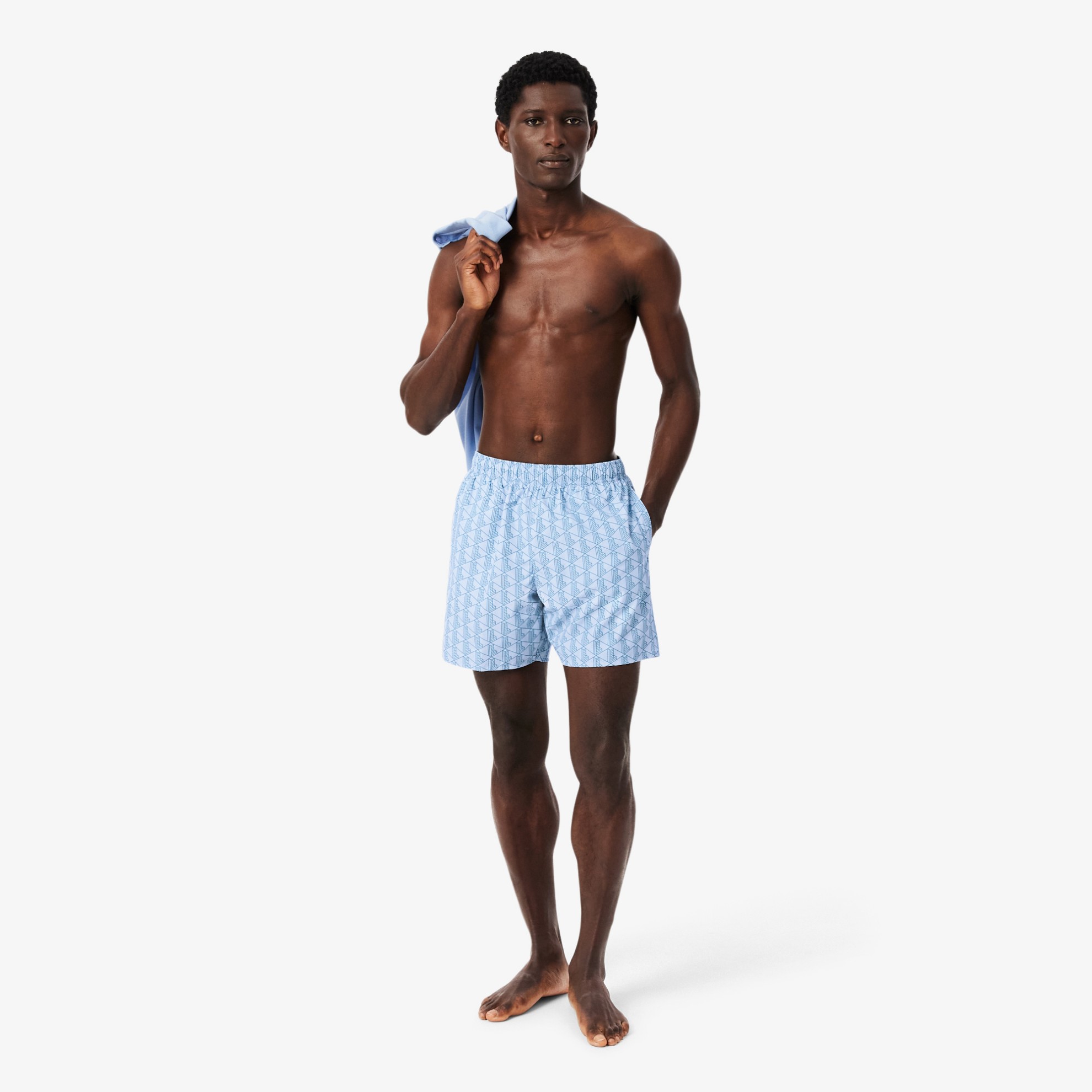 Εικόνα της Ανδρικό Mid Length Monogram Print Μαγιό