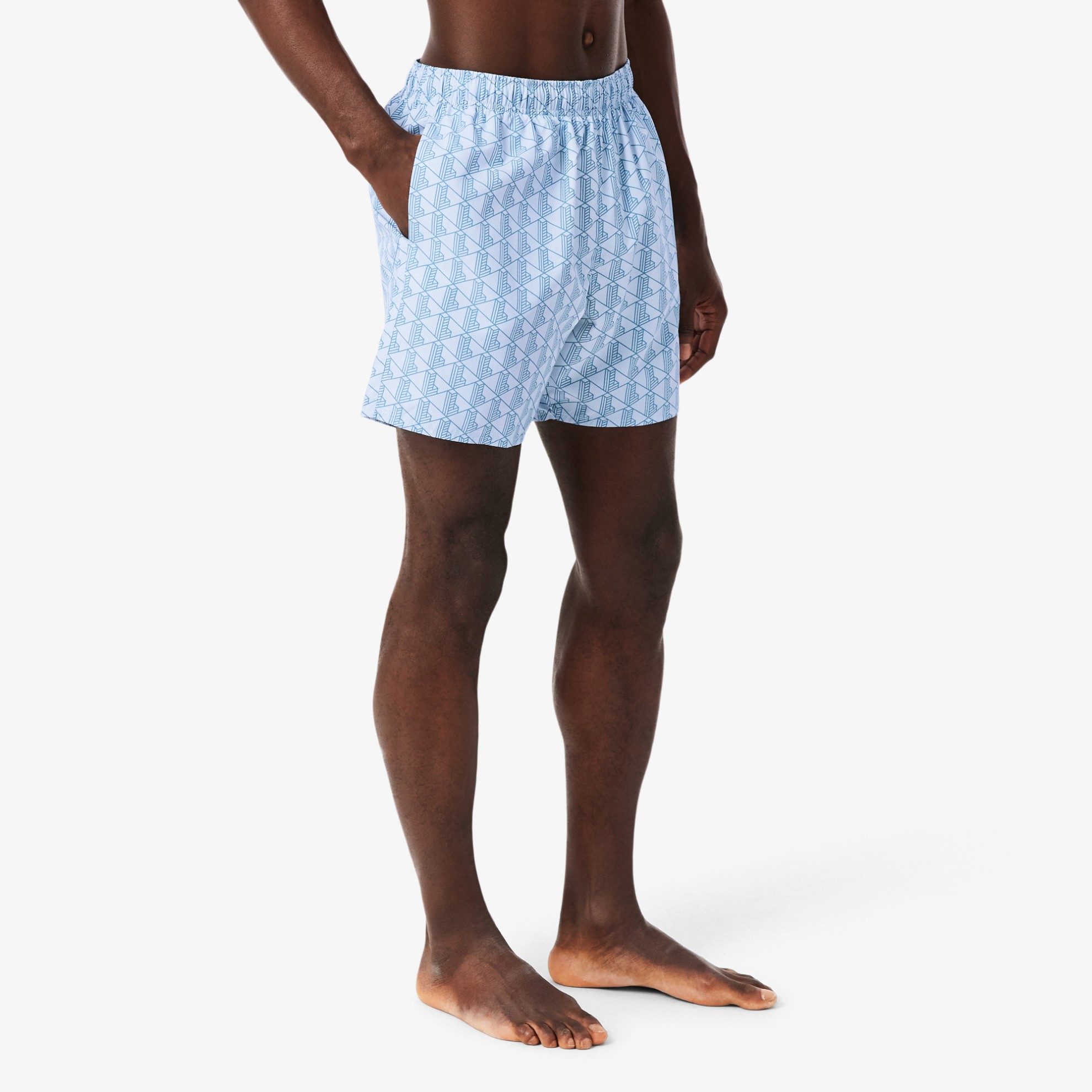 Εικόνα της Ανδρικό Mid Length Monogram Print Μαγιό