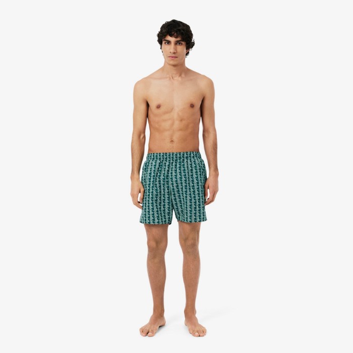 Εικόνα της Ανδρικό Mid Length Monogram Print Μαγιό