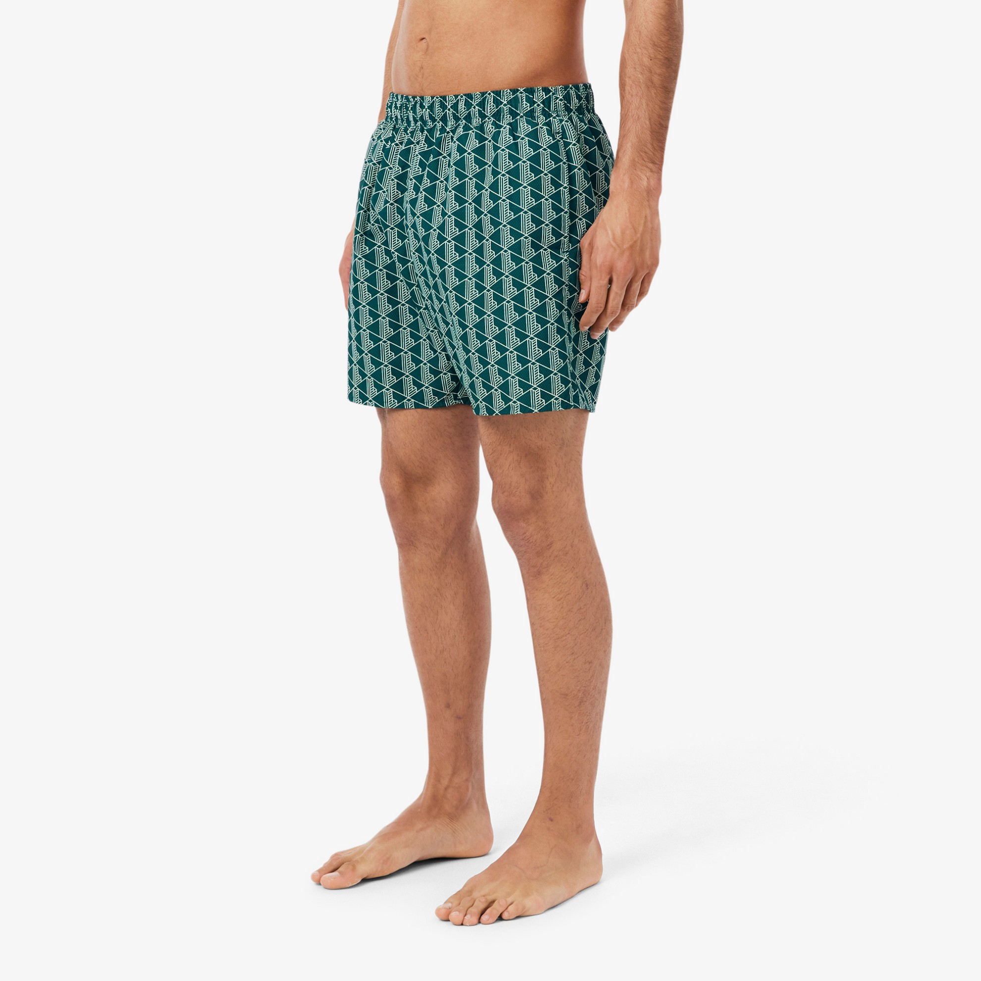 Εικόνα της Ανδρικό Mid Length Monogram Print Μαγιό