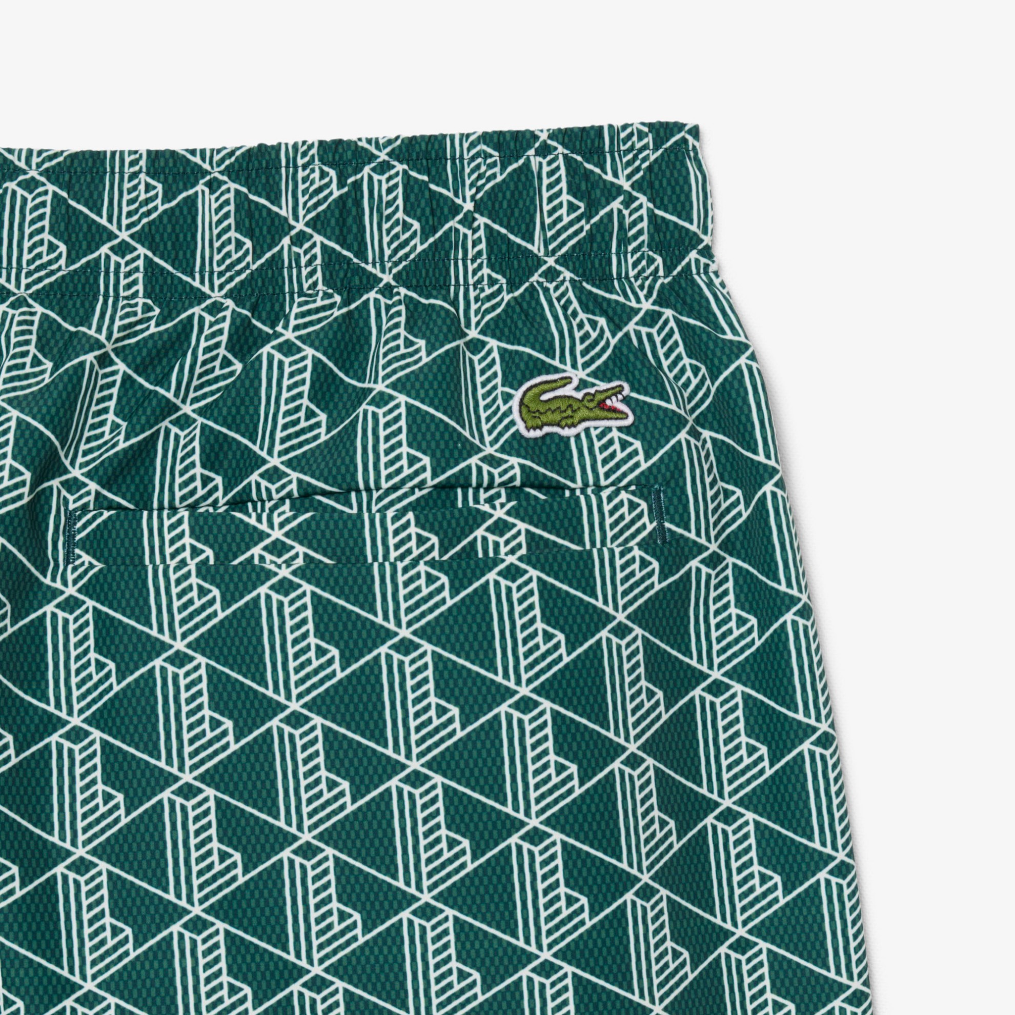 Εικόνα της Ανδρικό Mid Length Monogram Print Μαγιό