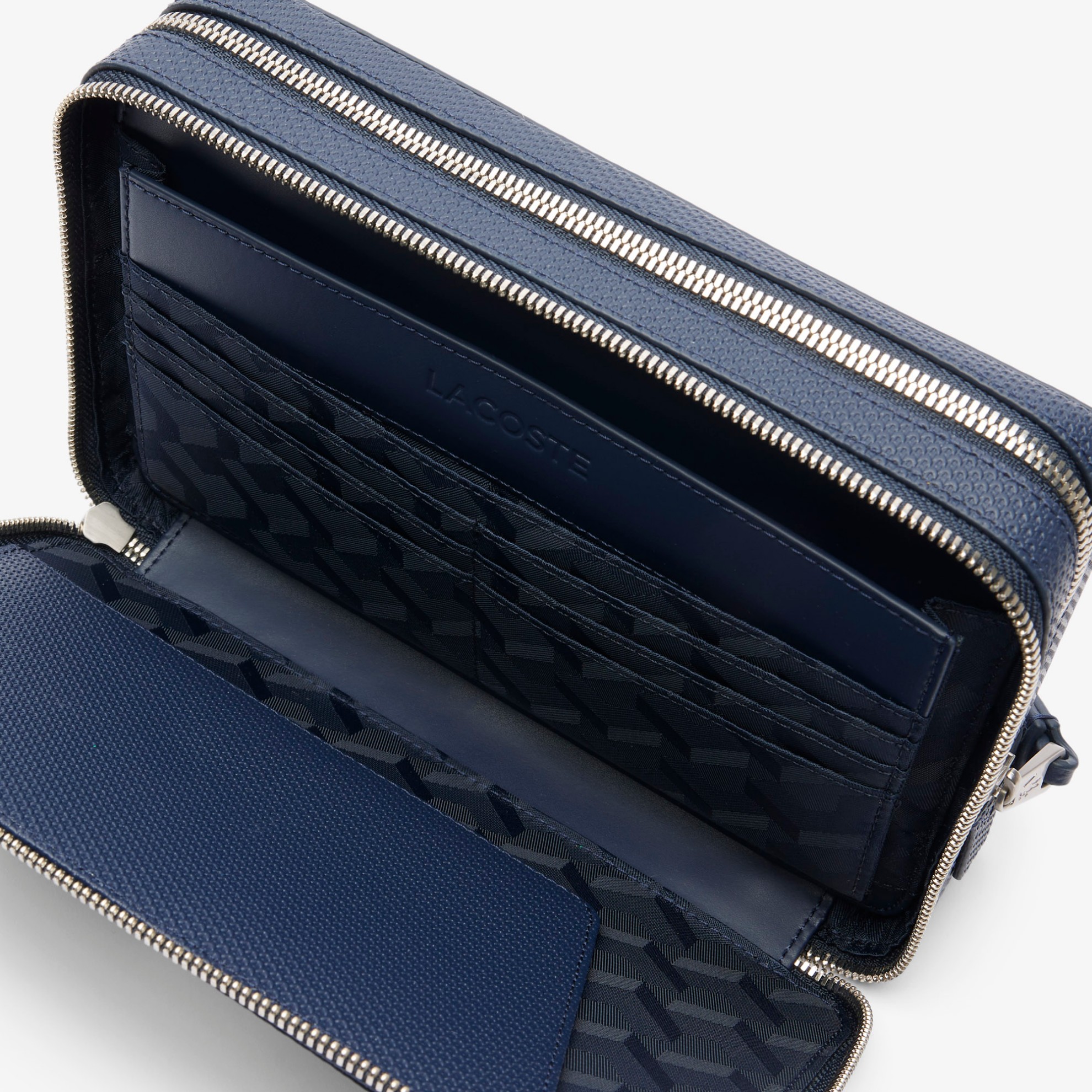 Εικόνα της Ανδρικό Δερμάτινο Chantaco Piqué Zipped Pouch