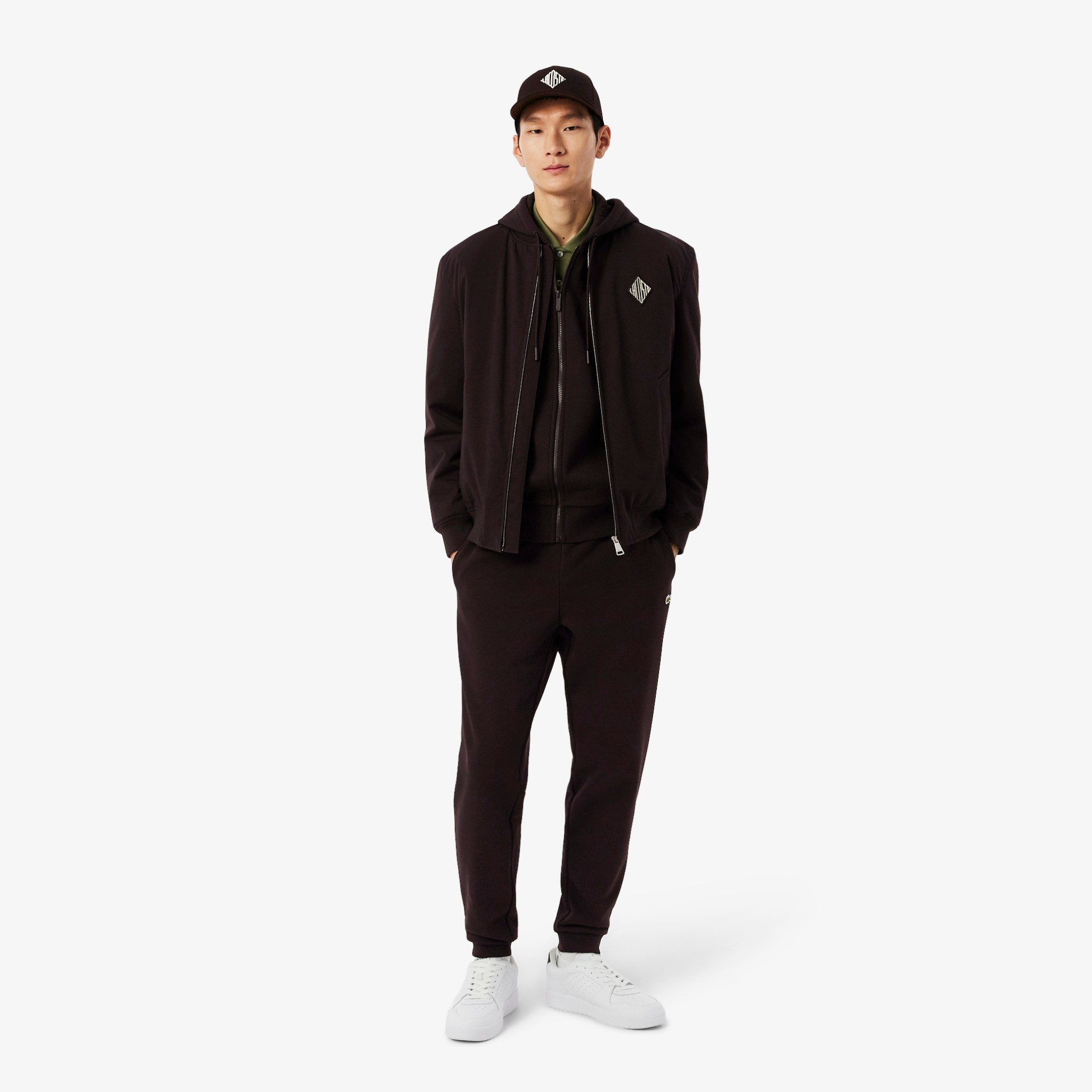 Εικόνα της Ανδρικό Lacoste Kangaroo Pocket Jogger Φούτερ με Φερμουάρ