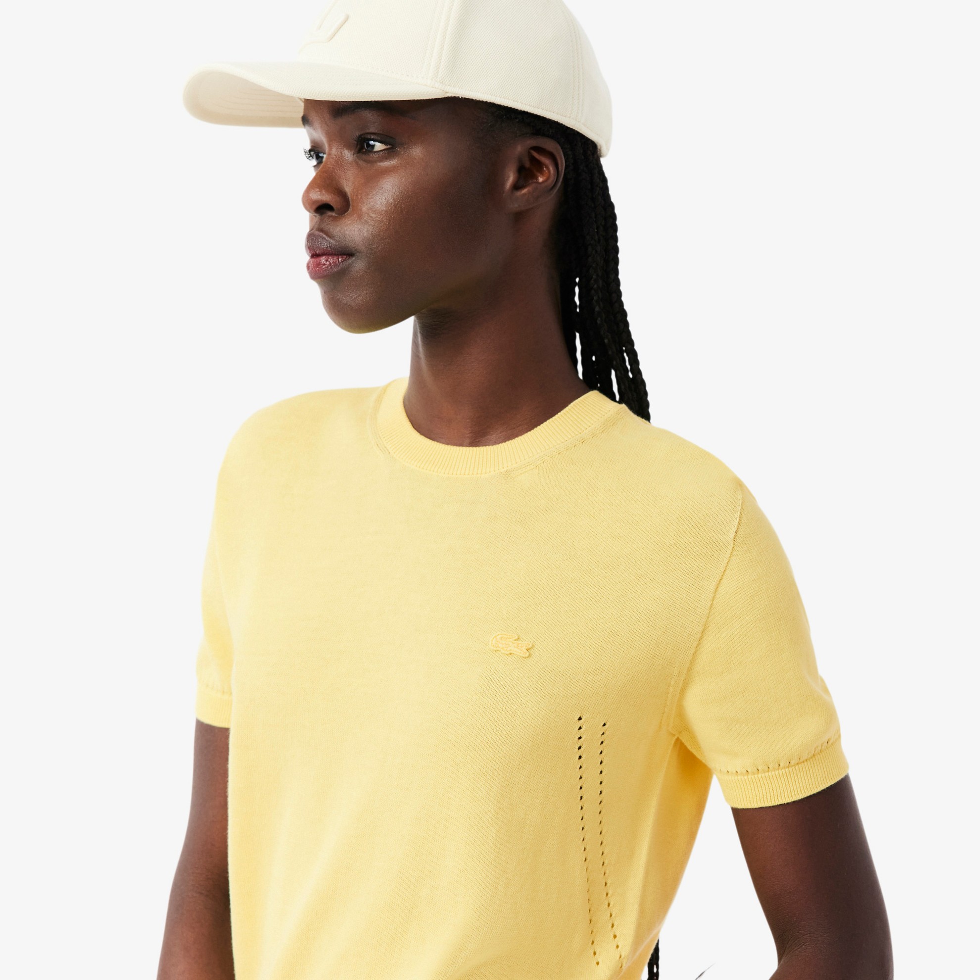 Εικόνα της Γυναικείο Κοντομάνικο 3D Knit Πουλόβερ 