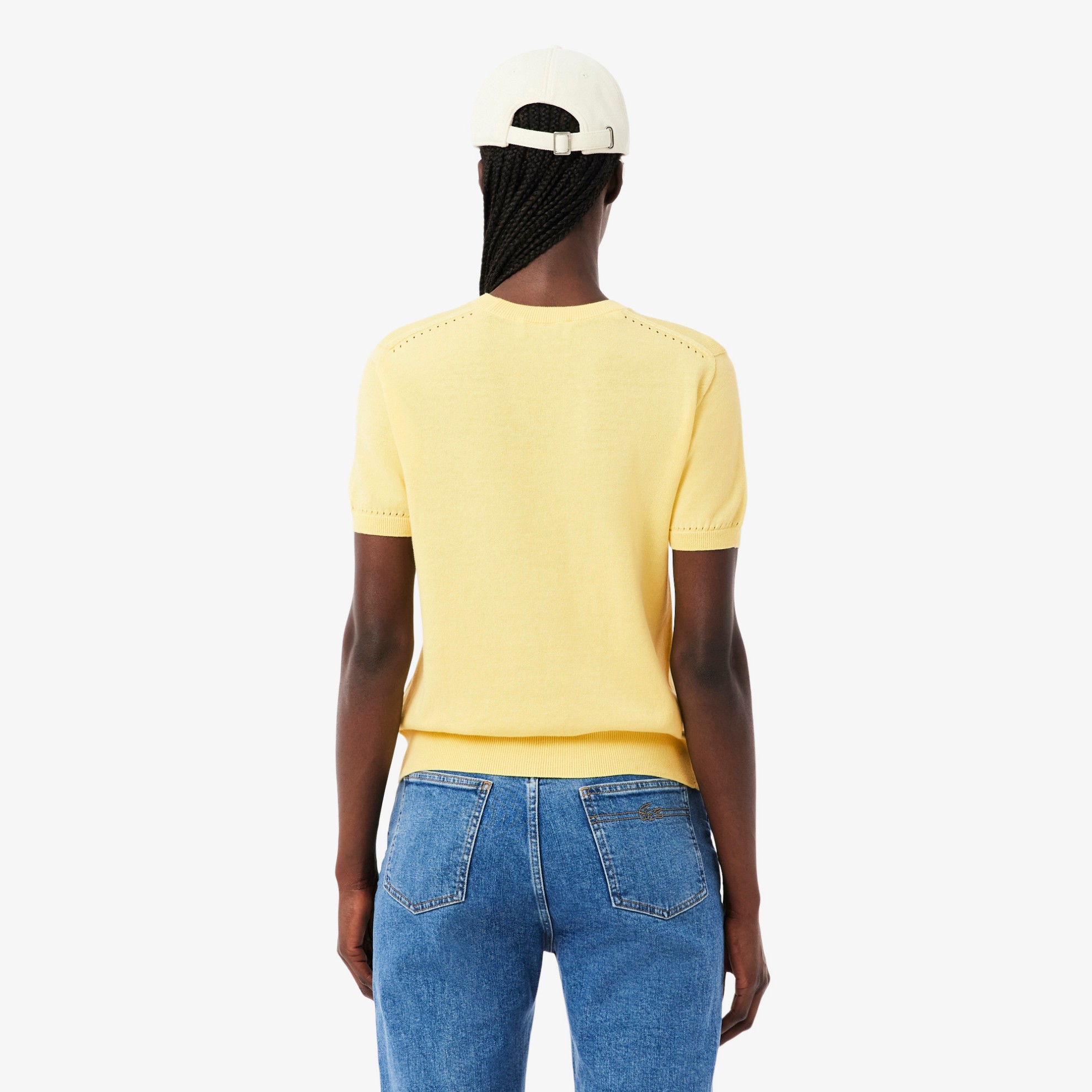 Εικόνα της Γυναικείο Κοντομάνικο 3D Knit Πουλόβερ 