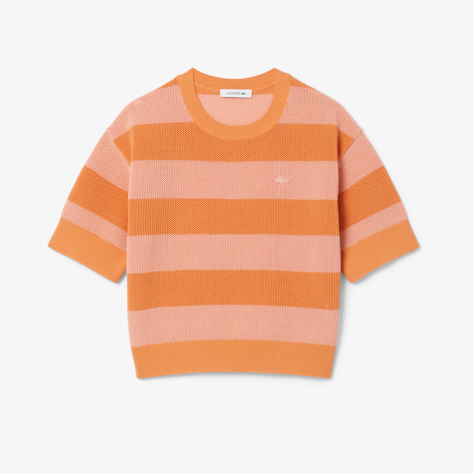 Εικόνα της Γυναικείο Mesh Knit Ριγέ T-shirt