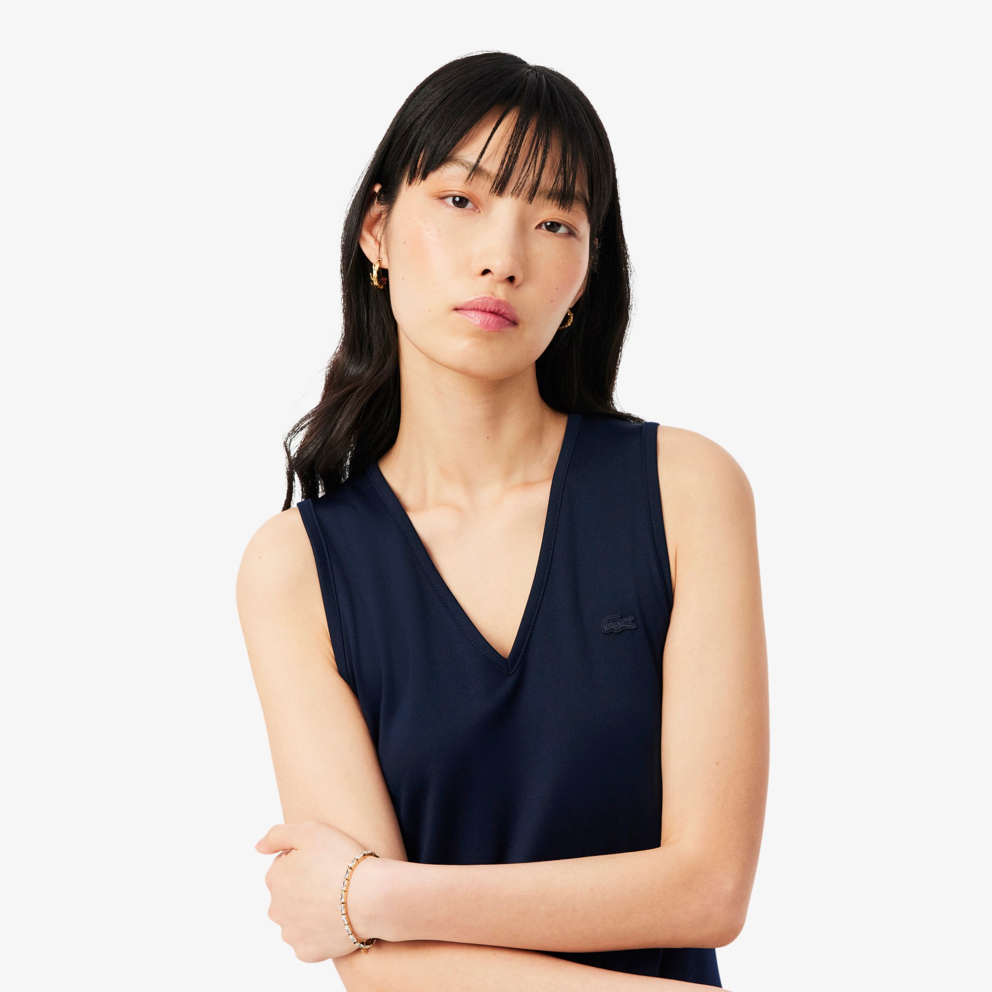 Εικόνα της Γυναικείο Αμάνικο Pleated Φόρεμα