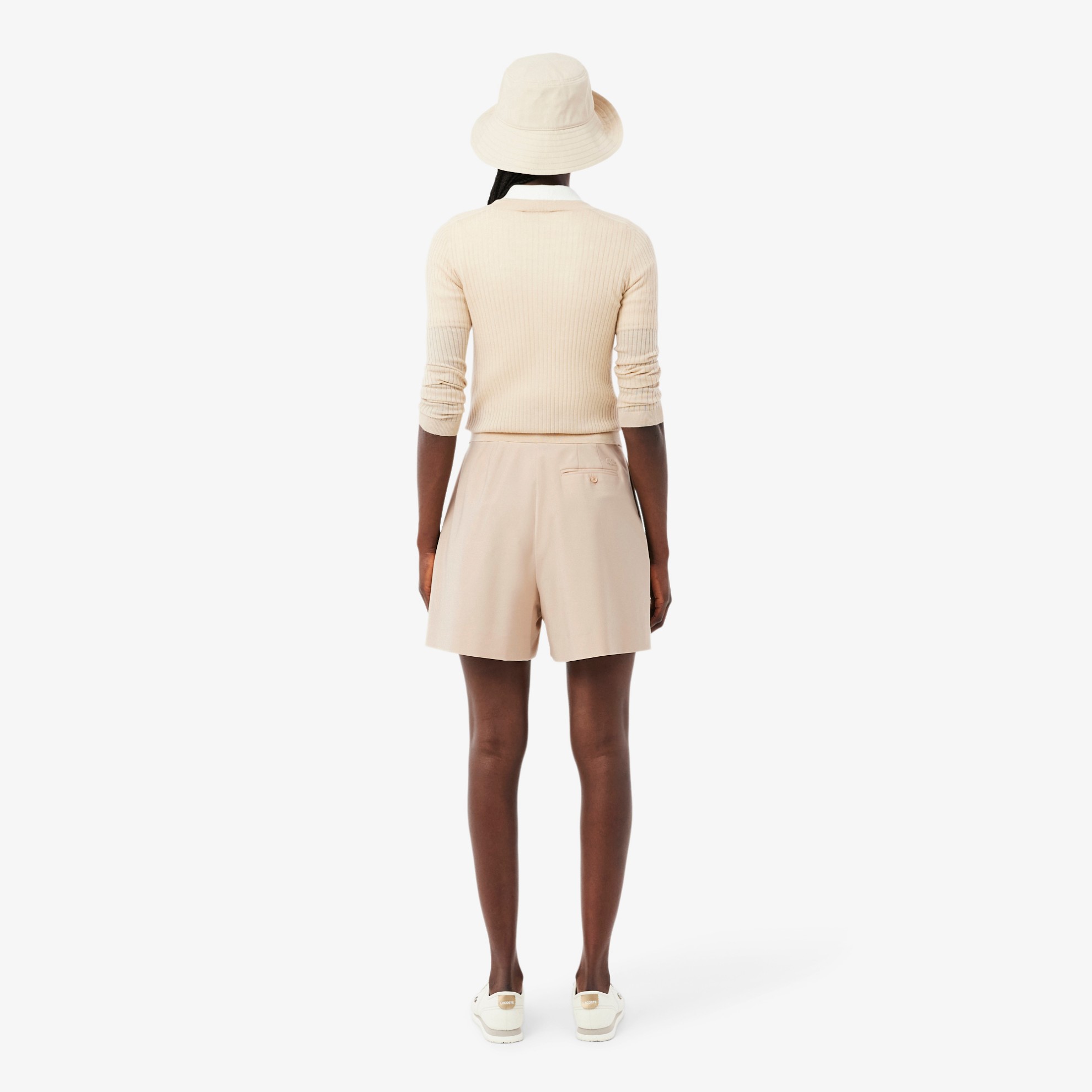 Εικόνα της Γυναικεία Oversized Wool Blend Pleated Bermuda 