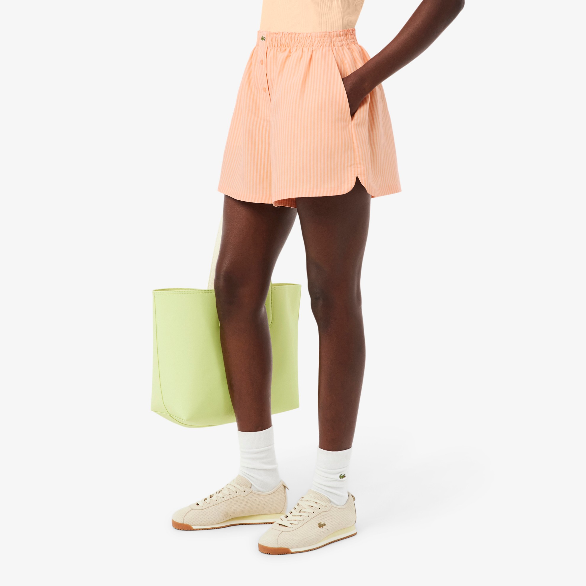 Εικόνα της Γυναικείο Oversized Linen Blend Σορτς 