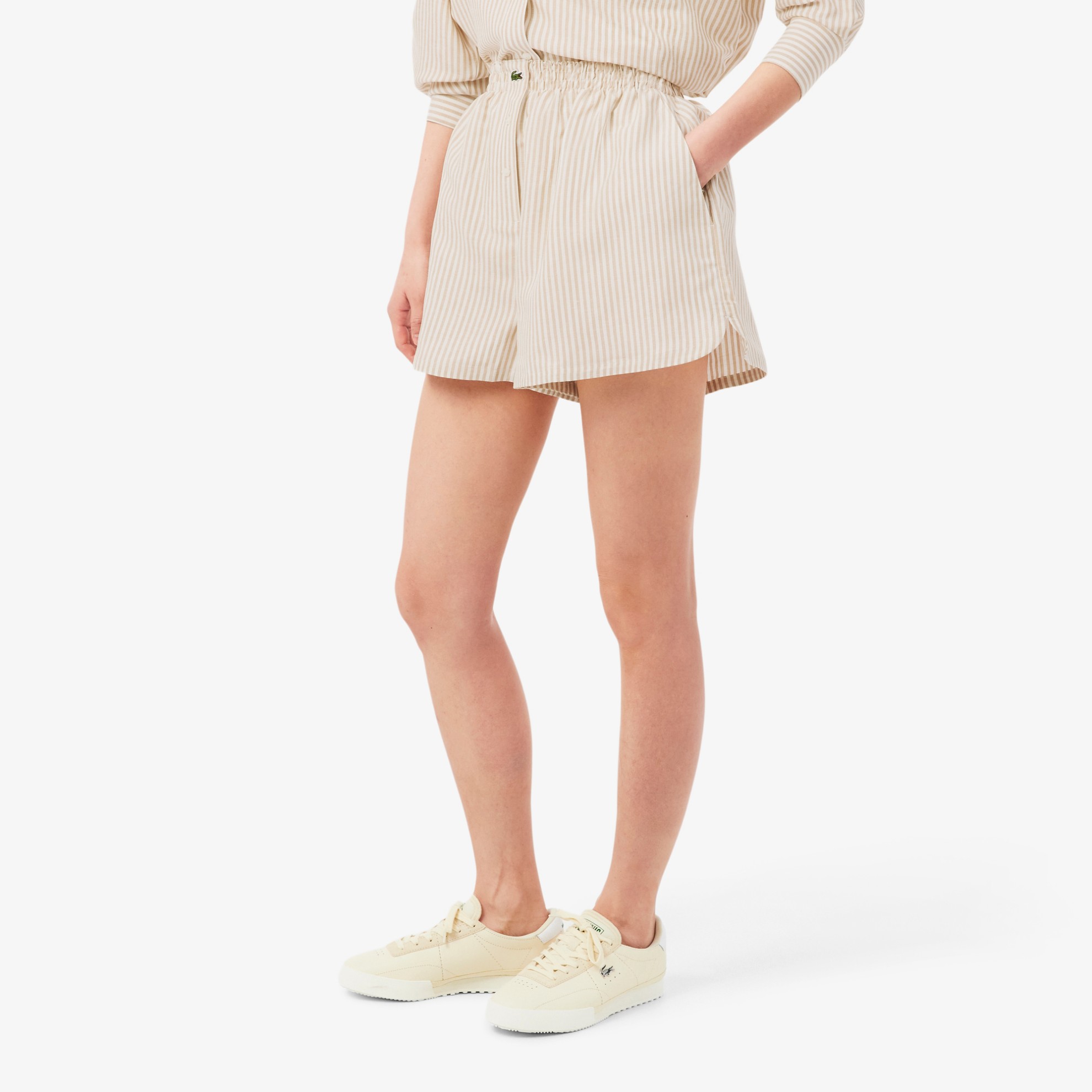 Εικόνα της Γυναικείο Oversized Linen Blend Σορτς 