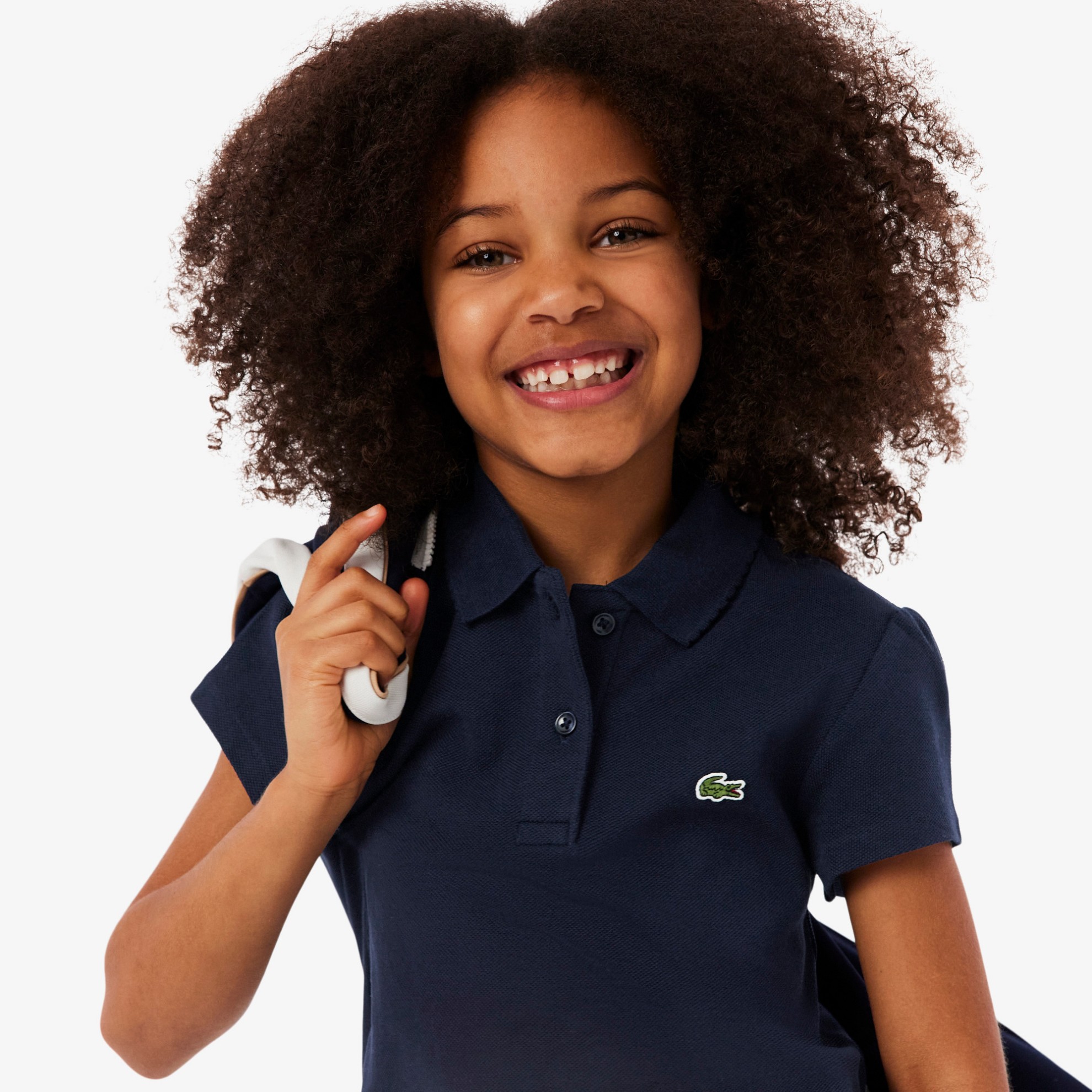 Εικόνα της Παιδική Scalloped Collar Piqué Polo Μπλούζα