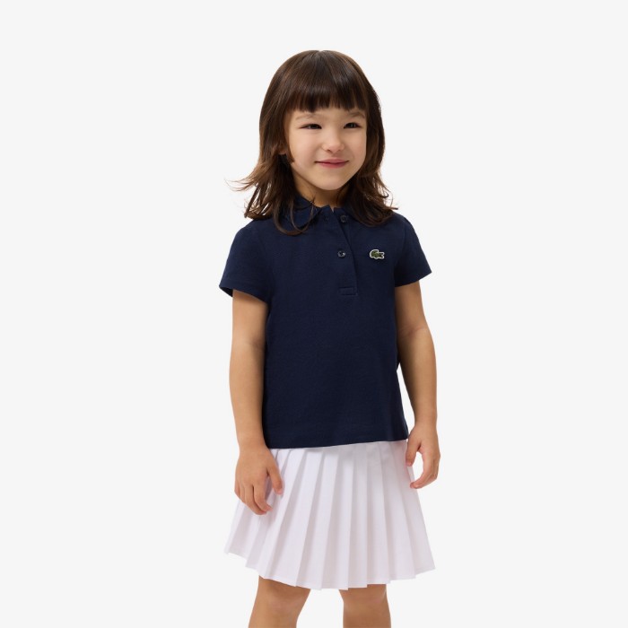 Εικόνα της Παιδική Scalloped Collar Piqué Polo Μπλούζα