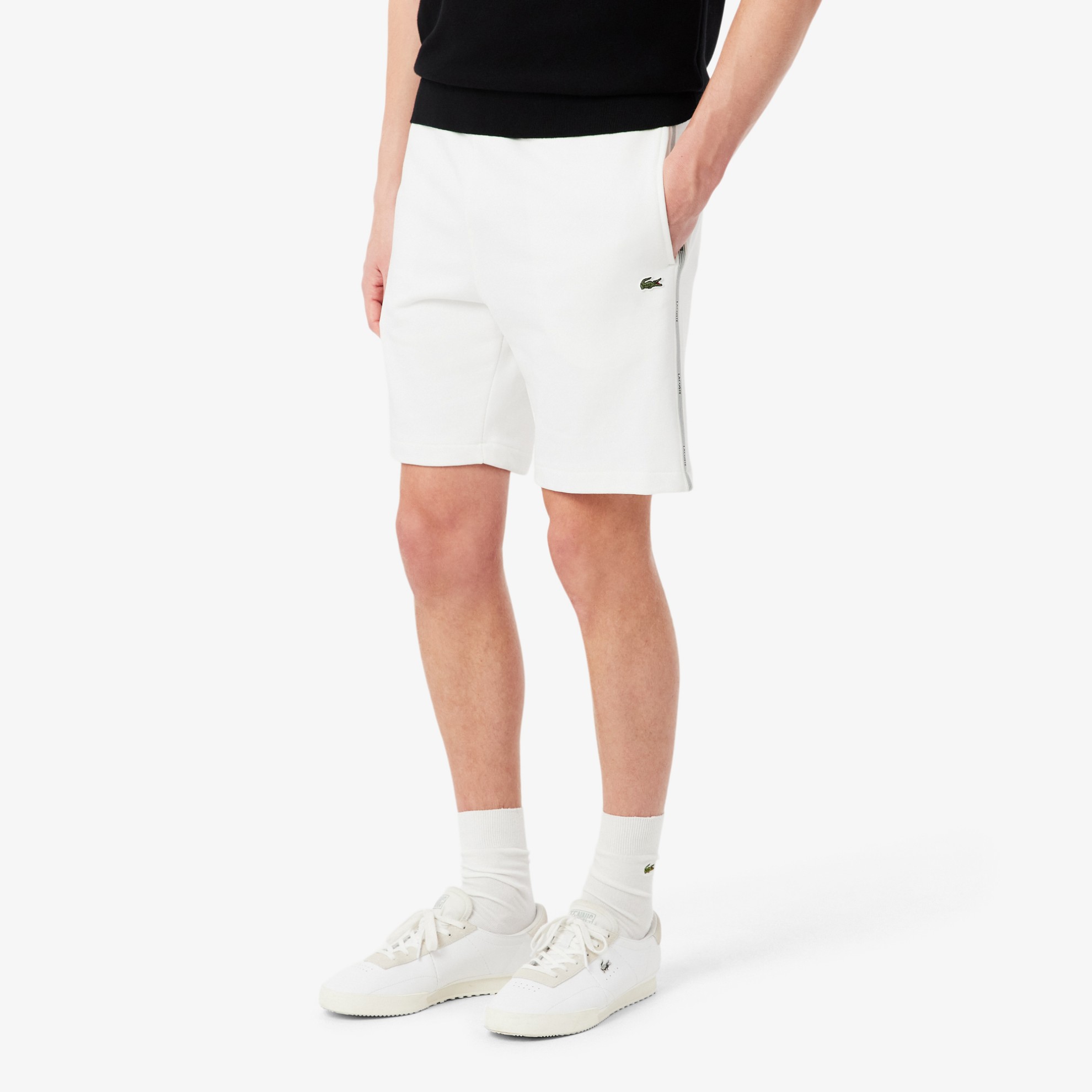 Εικόνα της Ανδρικό Logo Stripe Fleece Σορτς Regular Fit 