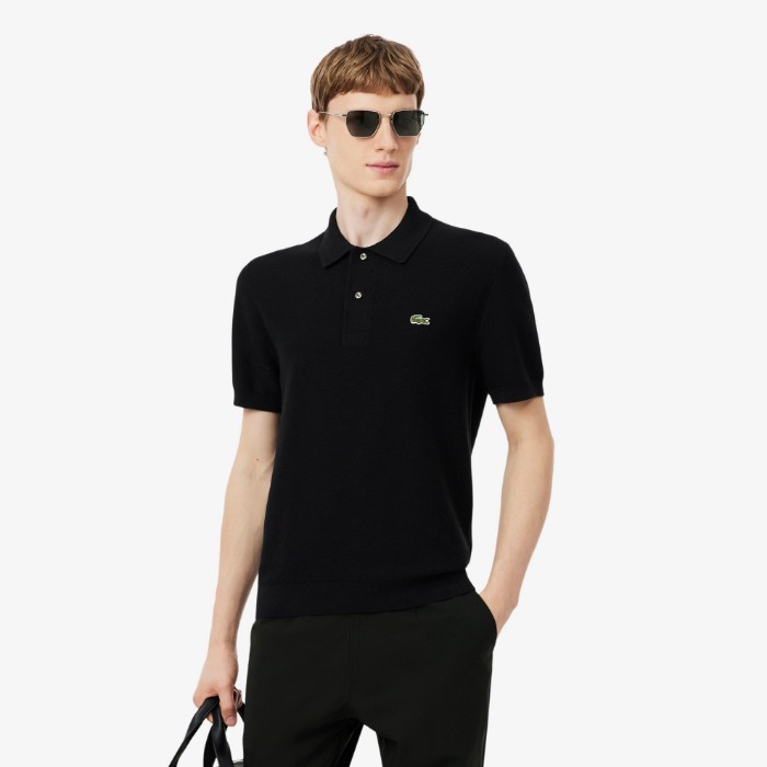Εικόνα της Ανδρική Knitted Polo Μπλούζα Classic Fit 