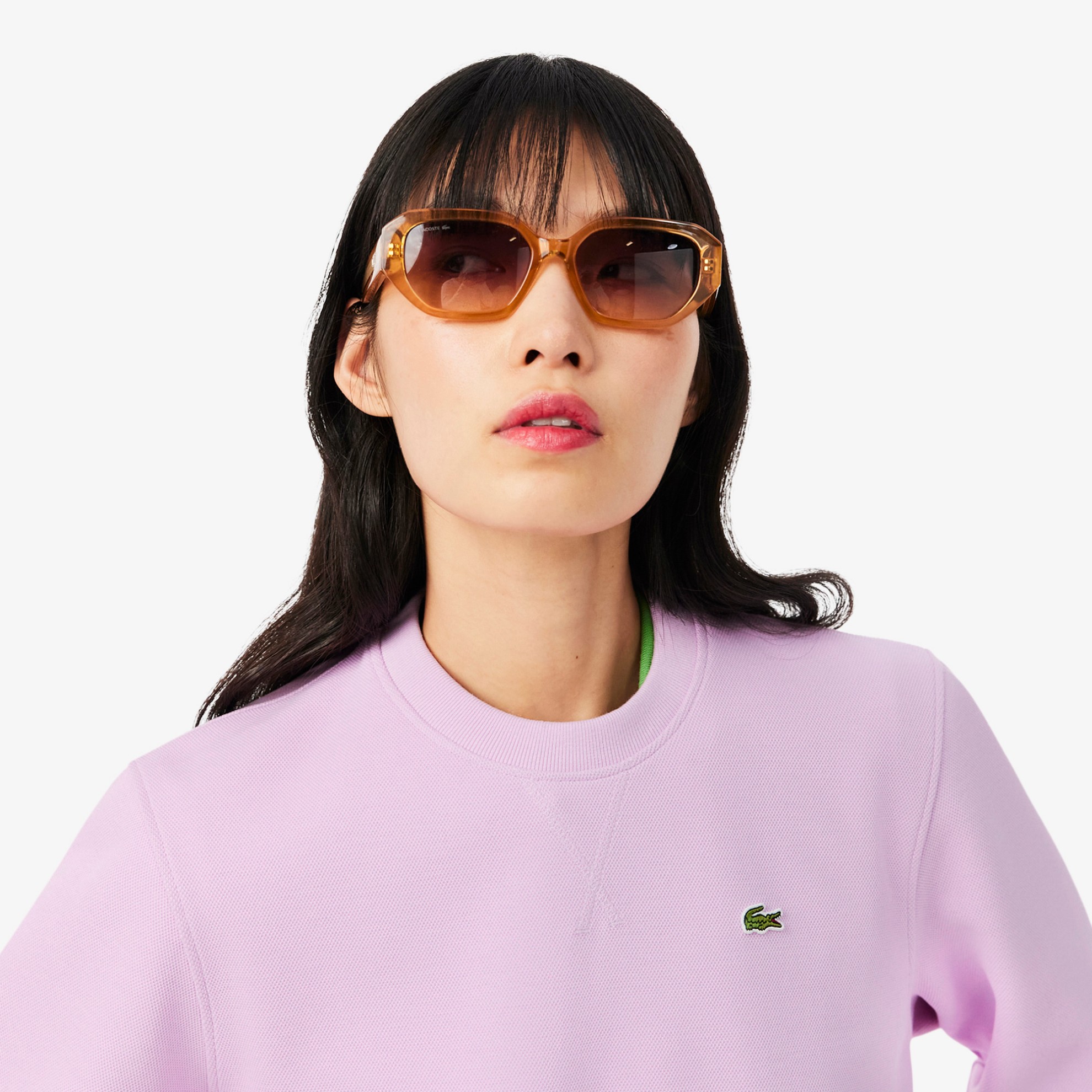 Εικόνα της Γυναικείο Piqué Crew Neck Φούτερ Relaxed Fit 