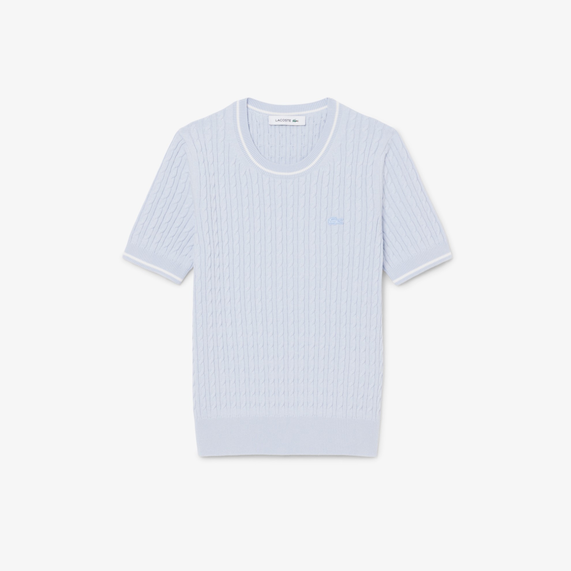 Εικόνα της Γυναικείο Κοντομάνικο Cable Knit Πουλόβερ 