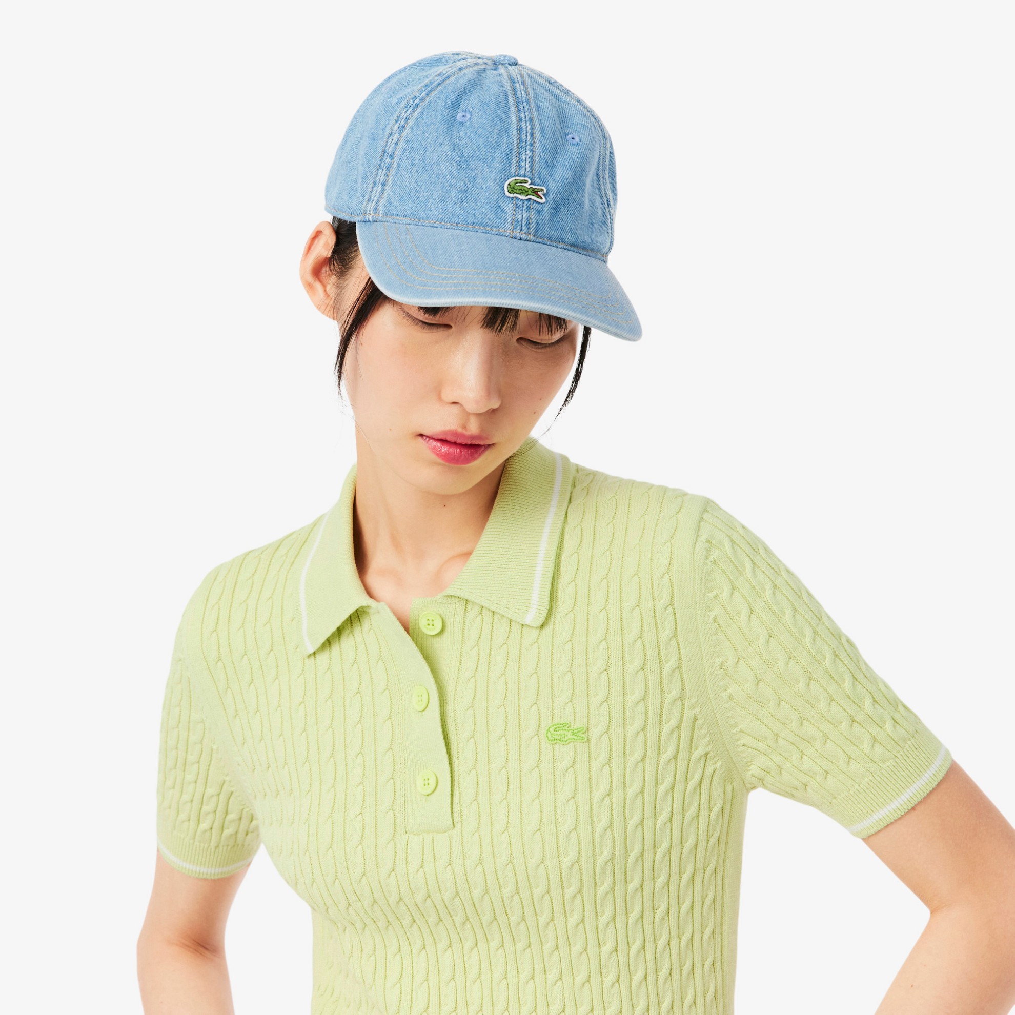 Εικόνα της Γυναικείο Ριγέ Polo Collar Πλεκτό Πουλόβερ