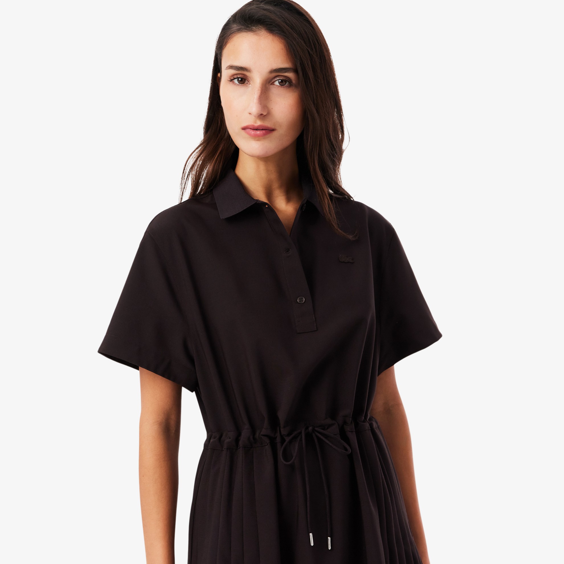 Εικόνα της Wool blend Pleated Polo Φόρεμα