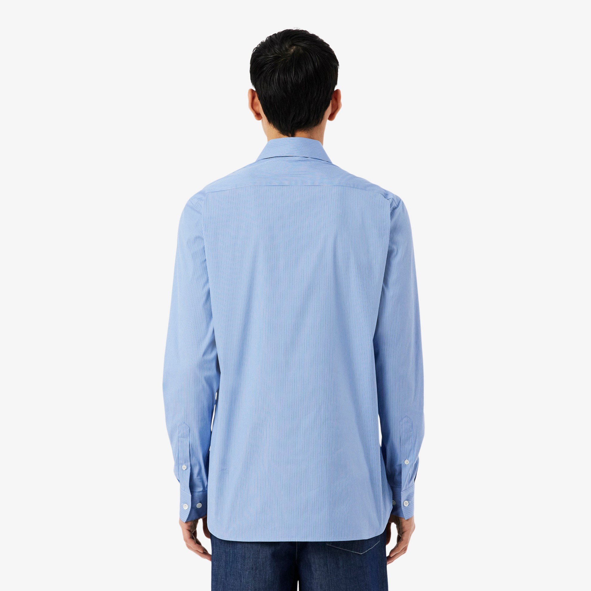 Εικόνα της Ανδρικό Stretch Poplin Ριγέ Πουκάμισο Slim Fit 