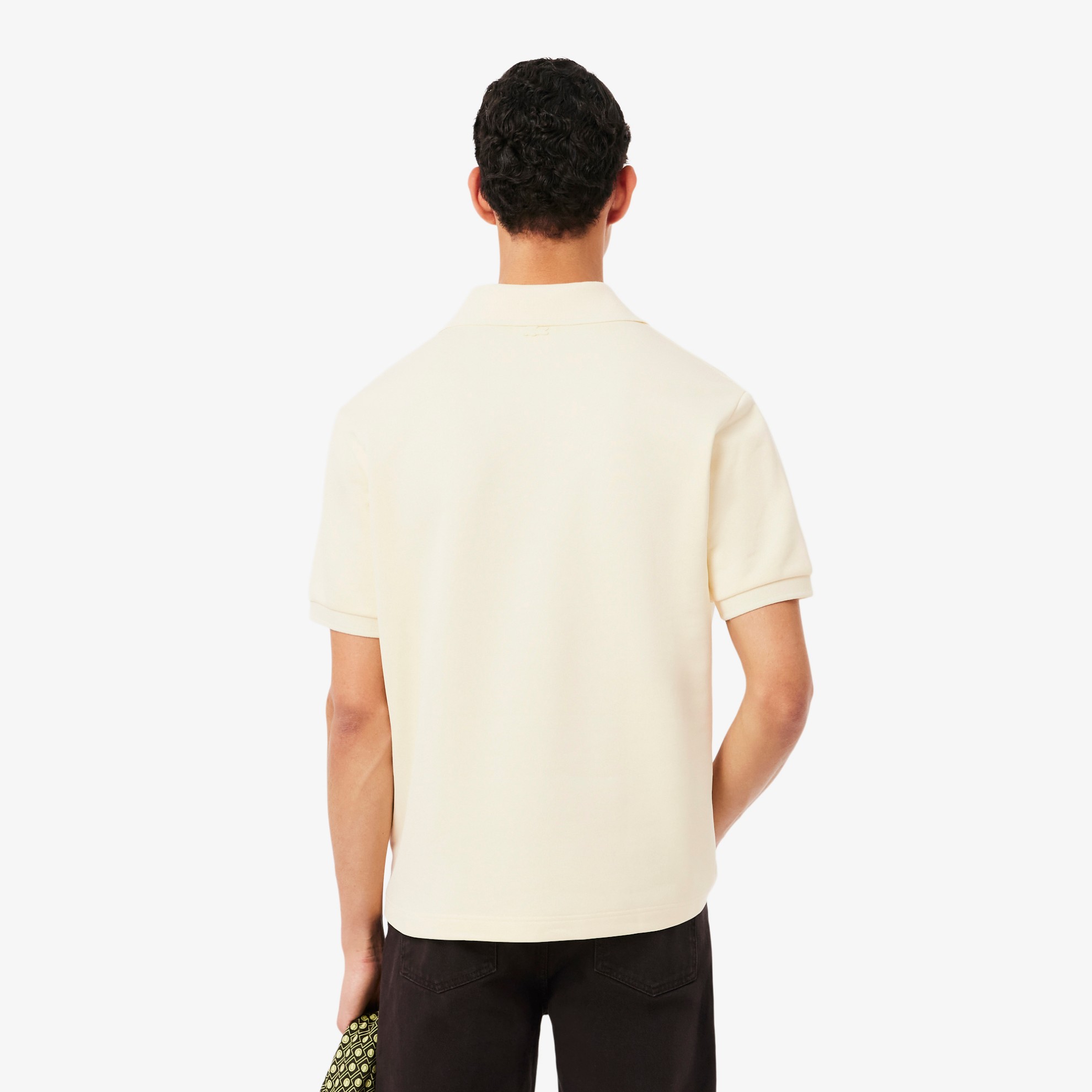 Εικόνα της Badge Accent Fleece Polo Μπλούζα Loose Fit 