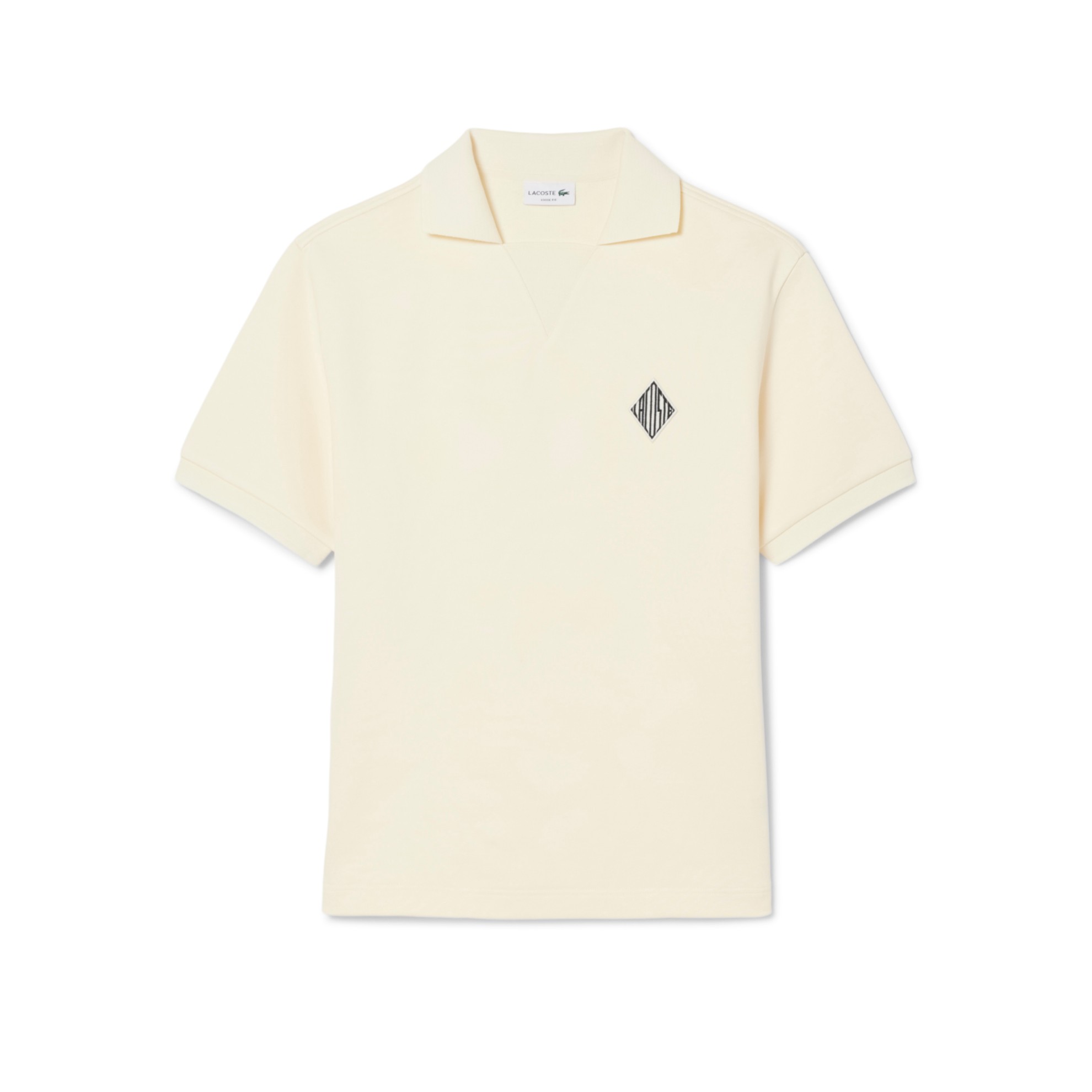 Εικόνα της Badge Accent Fleece Polo Μπλούζα Loose Fit 