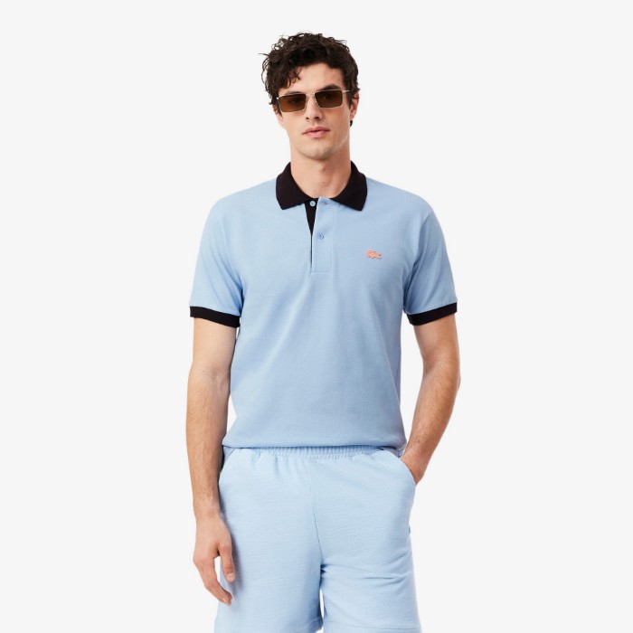 Εικόνα της Contrast Rib Polo Μπλούζα Classic Fit 