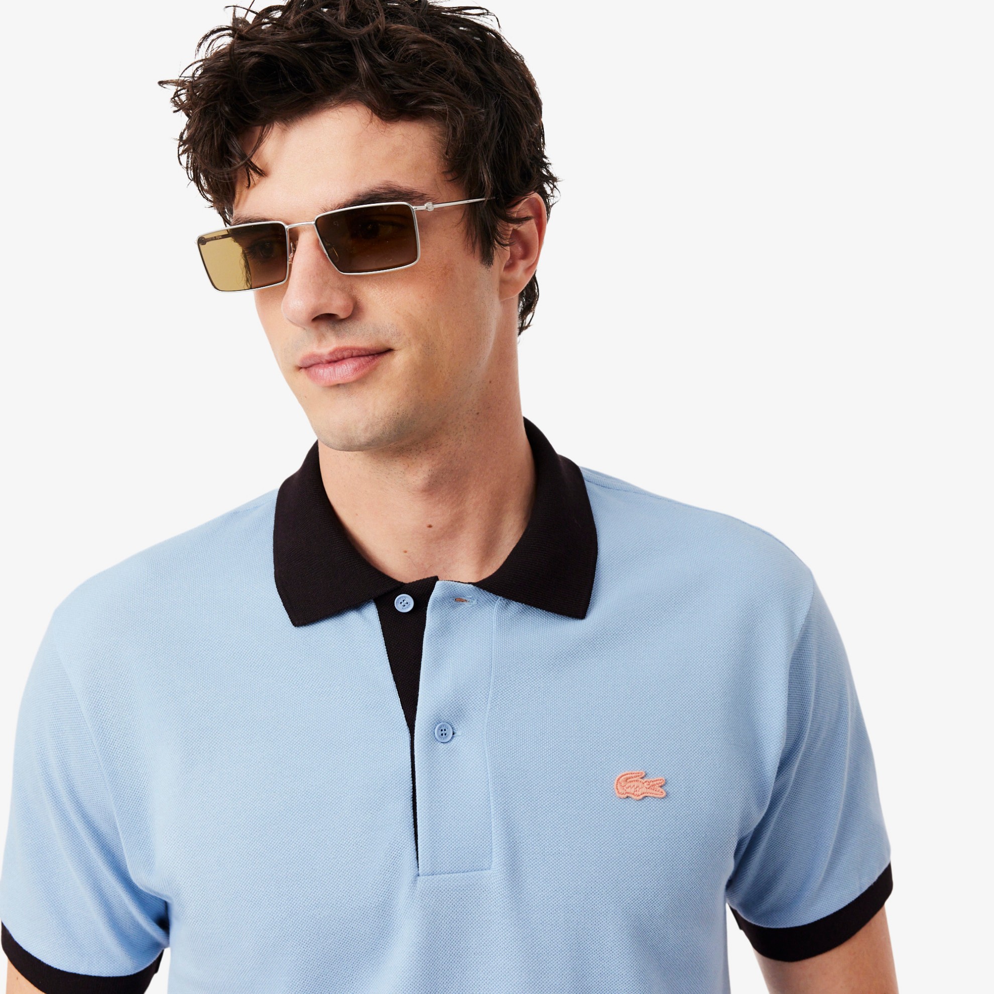 Εικόνα της Ανδρική Contrast Rib Polo Μπλούζα Classic Fit 
