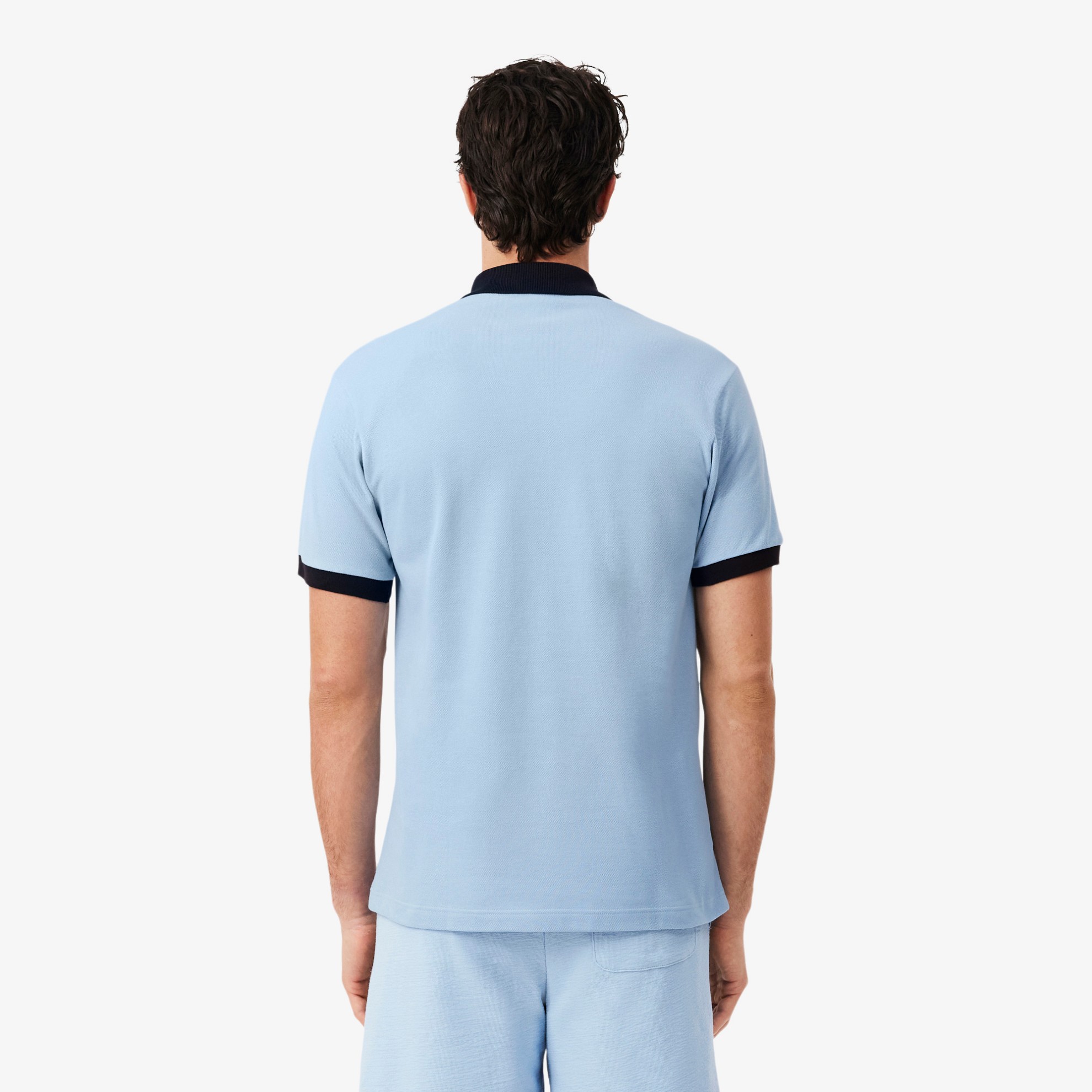 Εικόνα της Ανδρική Contrast Rib Polo Μπλούζα Classic Fit 