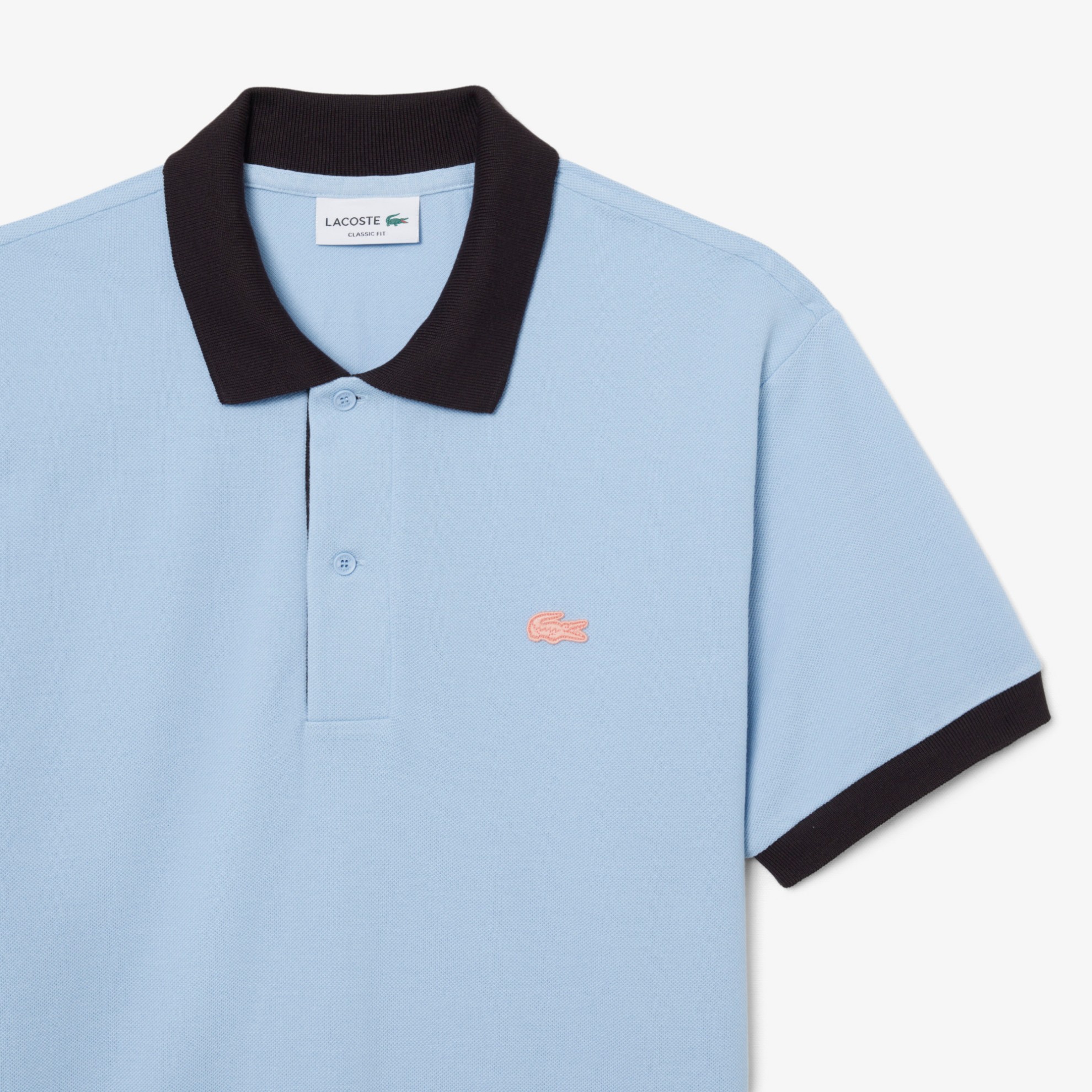 Εικόνα της Ανδρική Contrast Rib Polo Μπλούζα Classic Fit 
