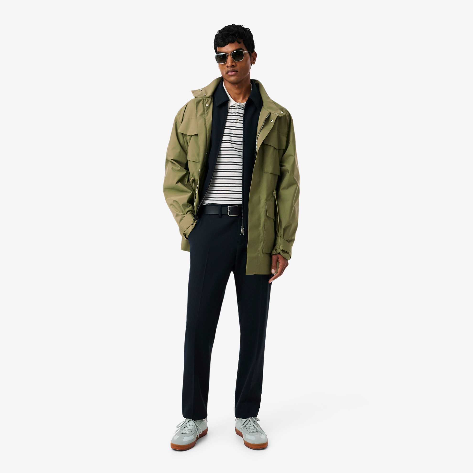 Εικόνα της Ανδρική Petit Piqué Ριγέ Polo Μπλούζα Classic Fit 