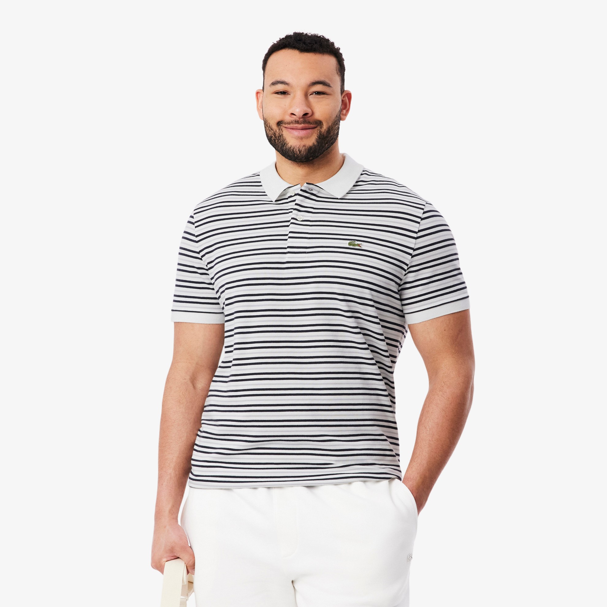 Εικόνα της Ανδρική Petit Piqué Ριγέ Polo Μπλούζα Classic Fit 