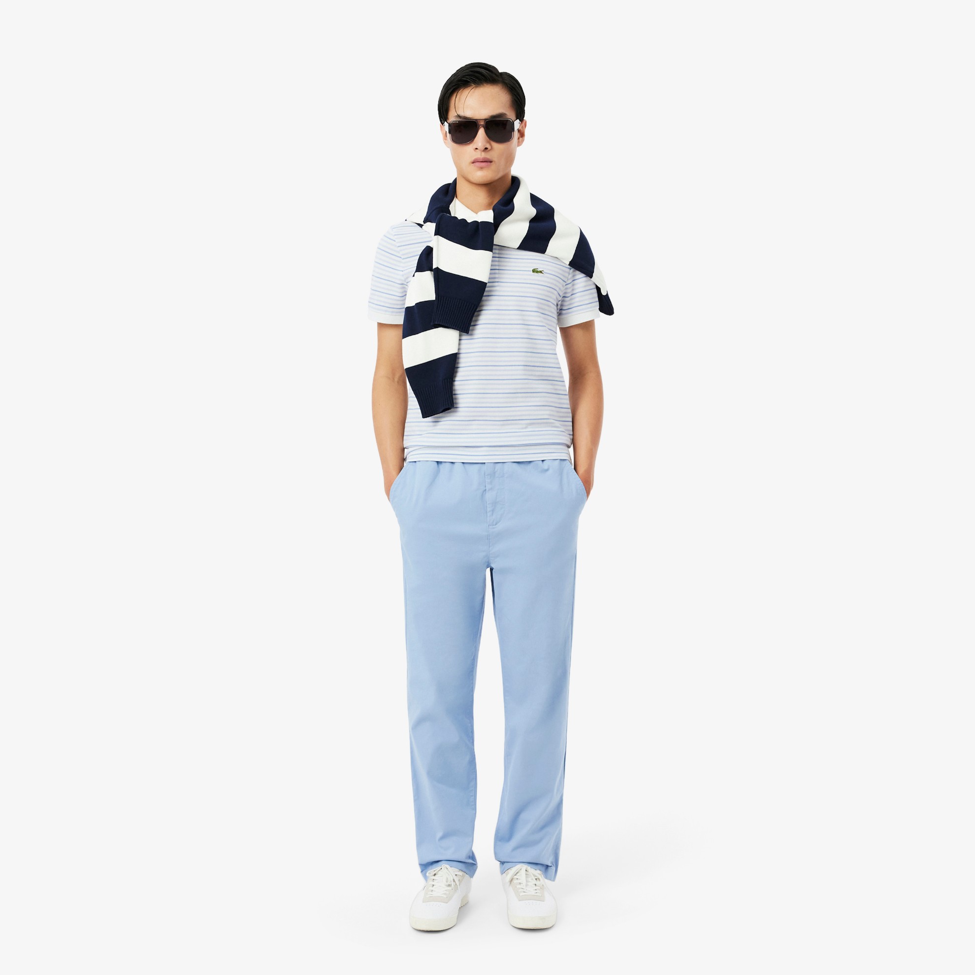 Εικόνα της Ανδρική Petit Piqué Ριγέ Polo Μπλούζα Classic Fit 