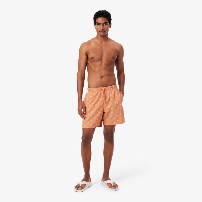 Εικόνα της Ανδρικό Mid Length Crocodile Print Swim Μαγιό