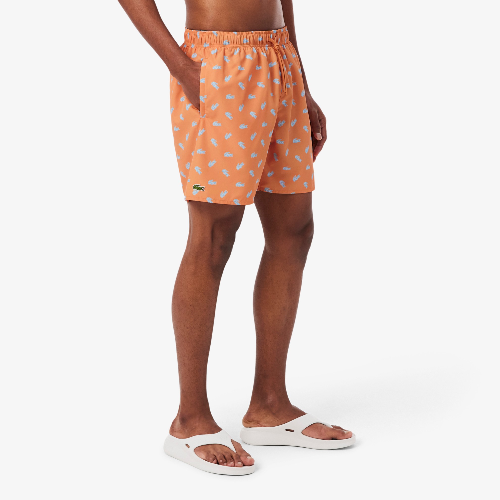 Εικόνα της Ανδρικό Mid Length Crocodile Print Swim Μαγιό
