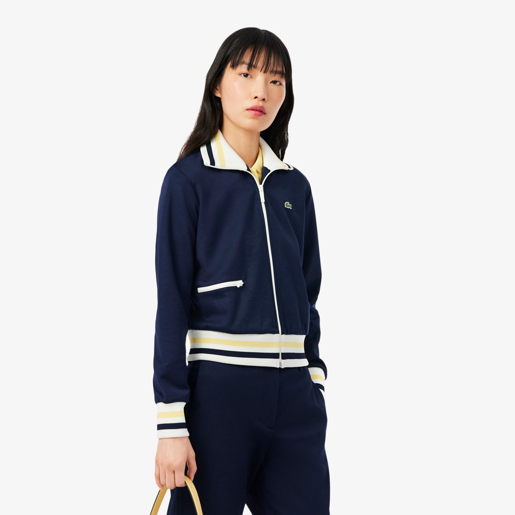 Εικόνα της Γυναικείο Zipped Stripe Accent Φούτερ 