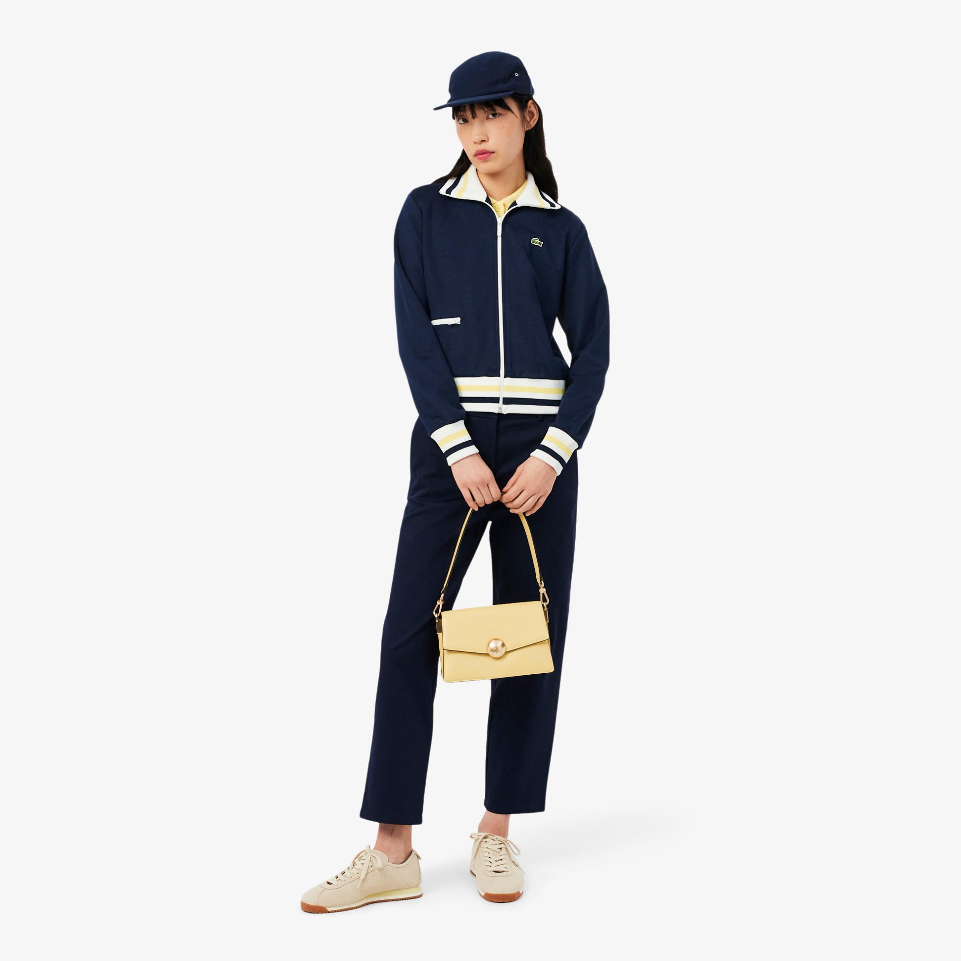 Εικόνα της Γυναικείο Zipped Stripe Accent Φούτερ 