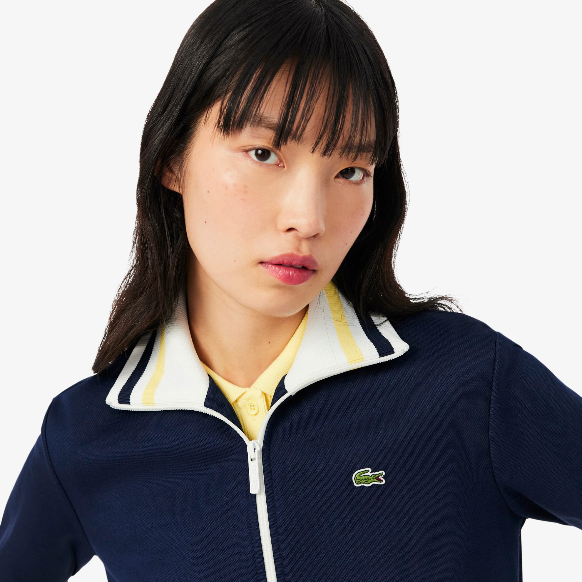 Εικόνα της Γυναικείο Zipped Stripe Accent Φούτερ 