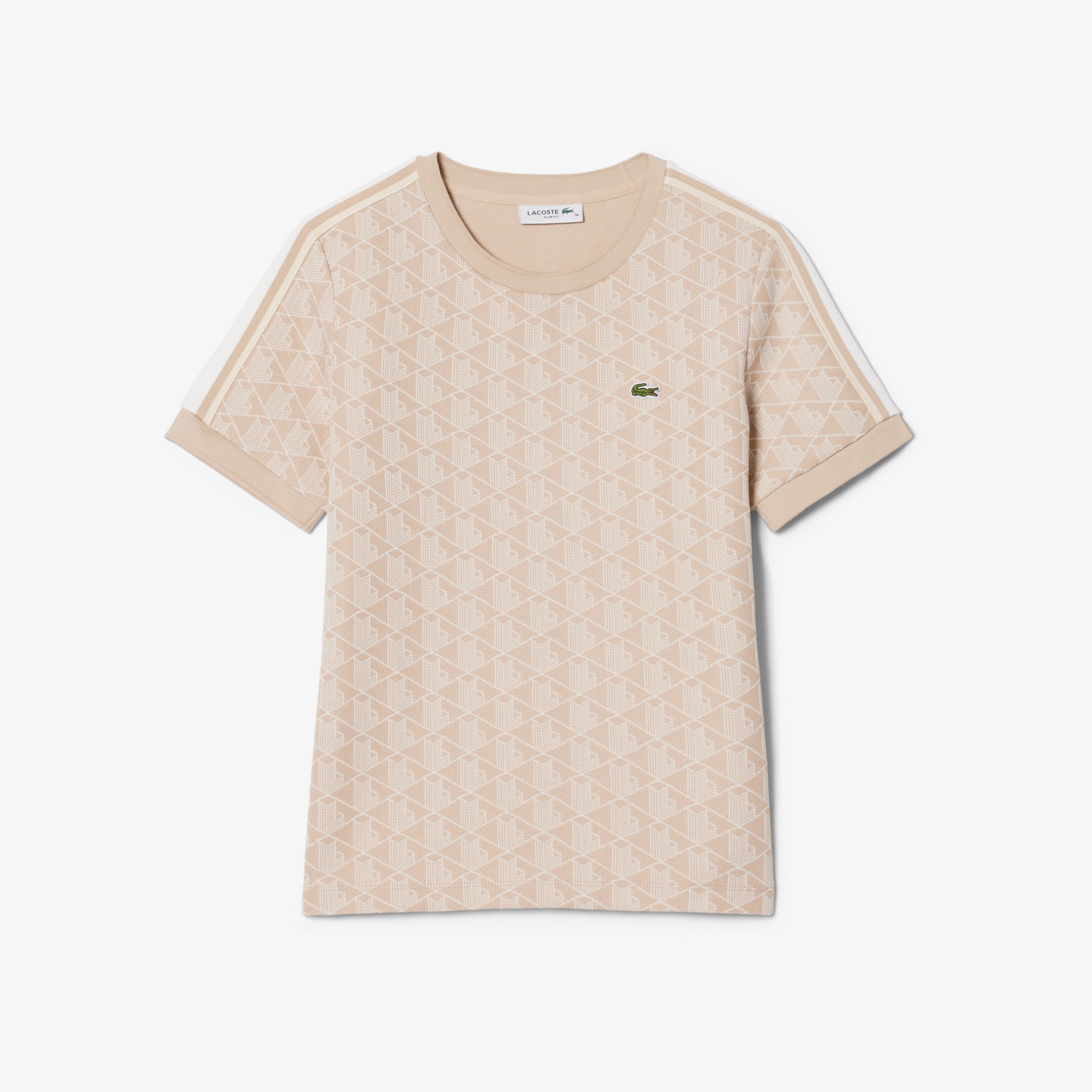Εικόνα της Γυναικείο Monogram Jacquard T-shirt Slim Fit